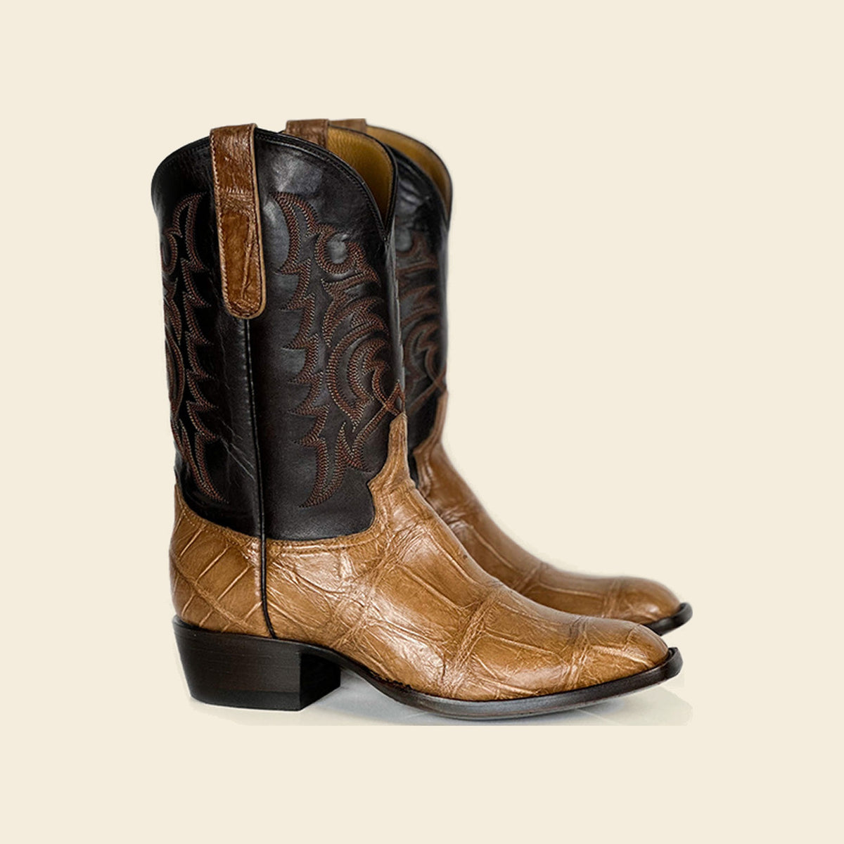 Alligator- Caramel Stitch Boot — front view