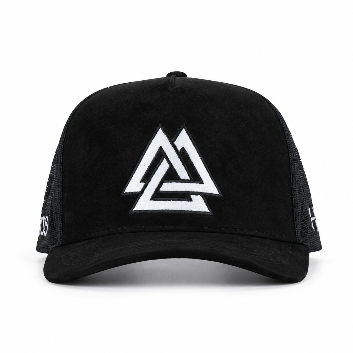 Suede Tri Figure Mesh Cap