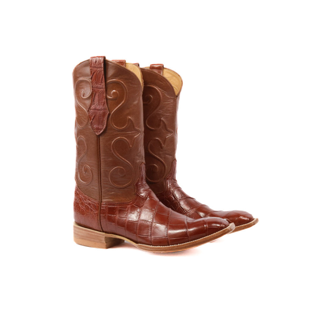 American Alligator French Toe Boot