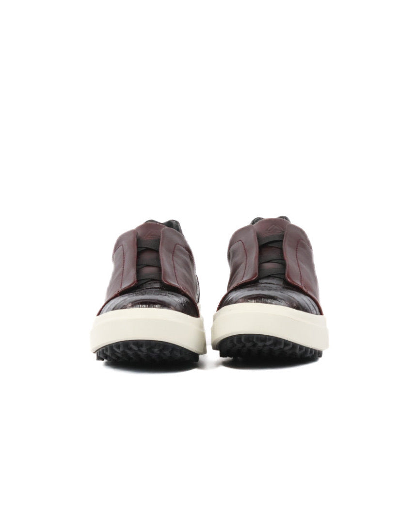 Mens Croc Leather Sneakers