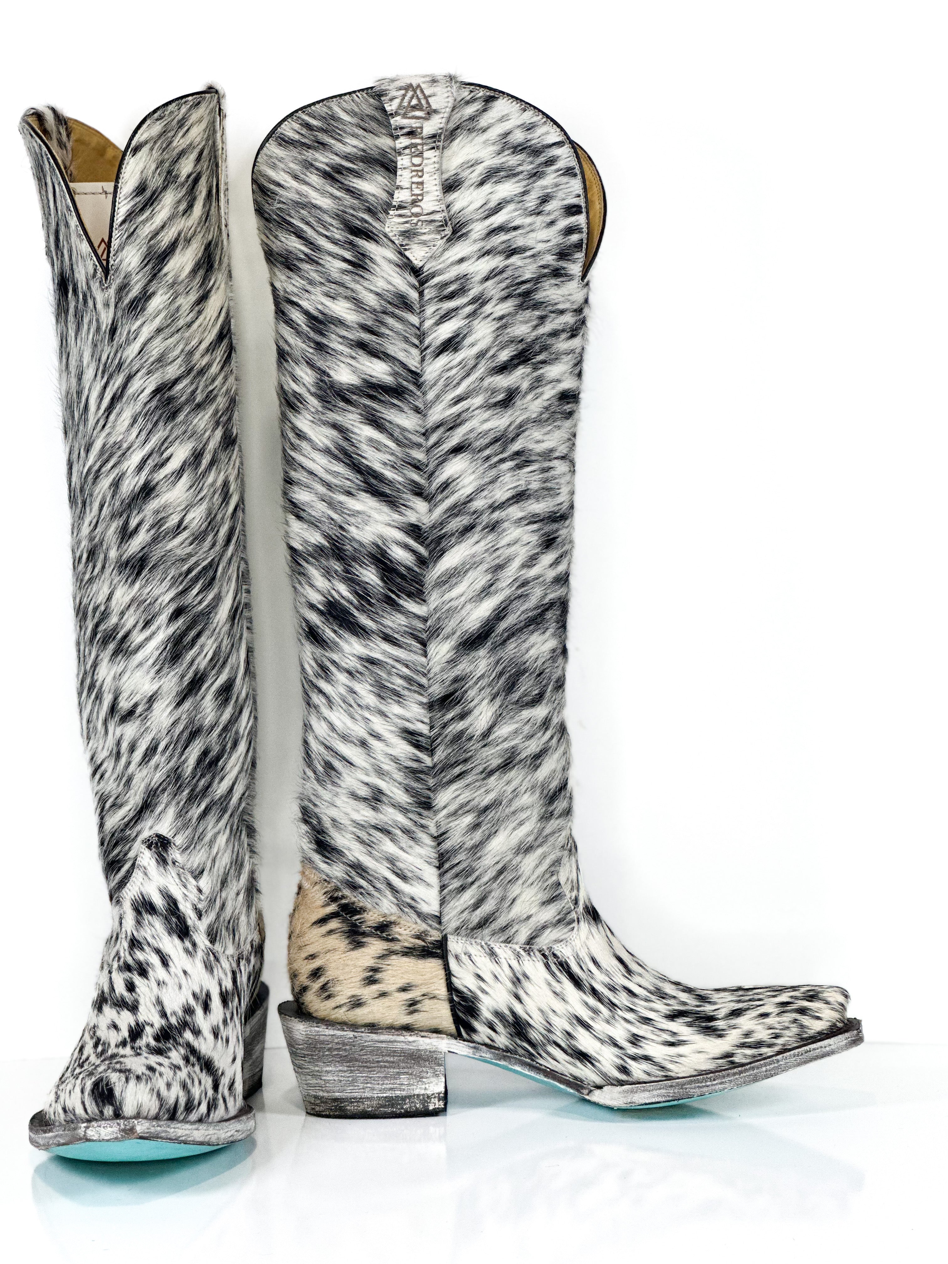 Azeri Cowhide Boot — back view of handmade western boots