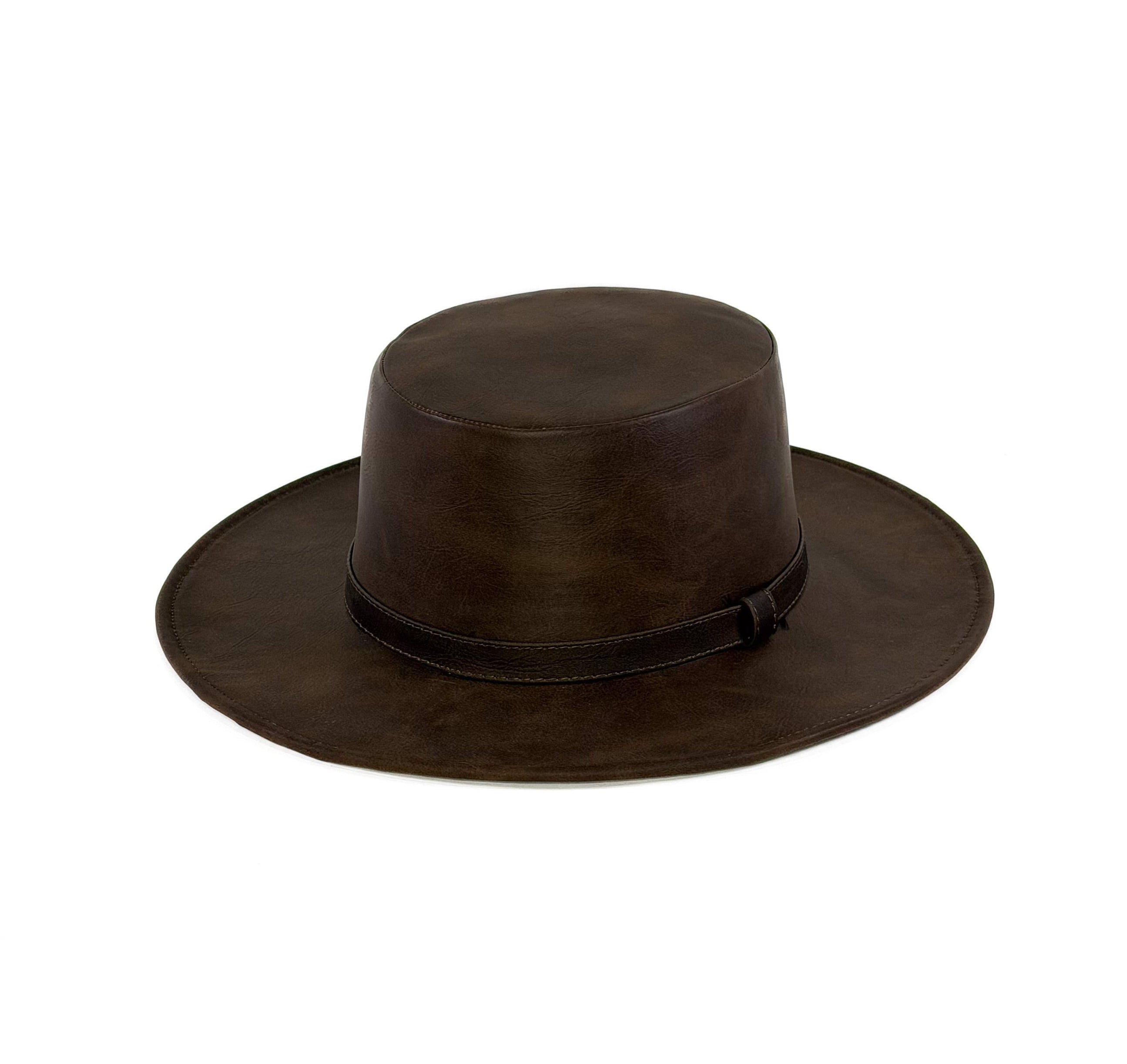 Butch Carob Hat — side view of Cuadra Piedreros cap