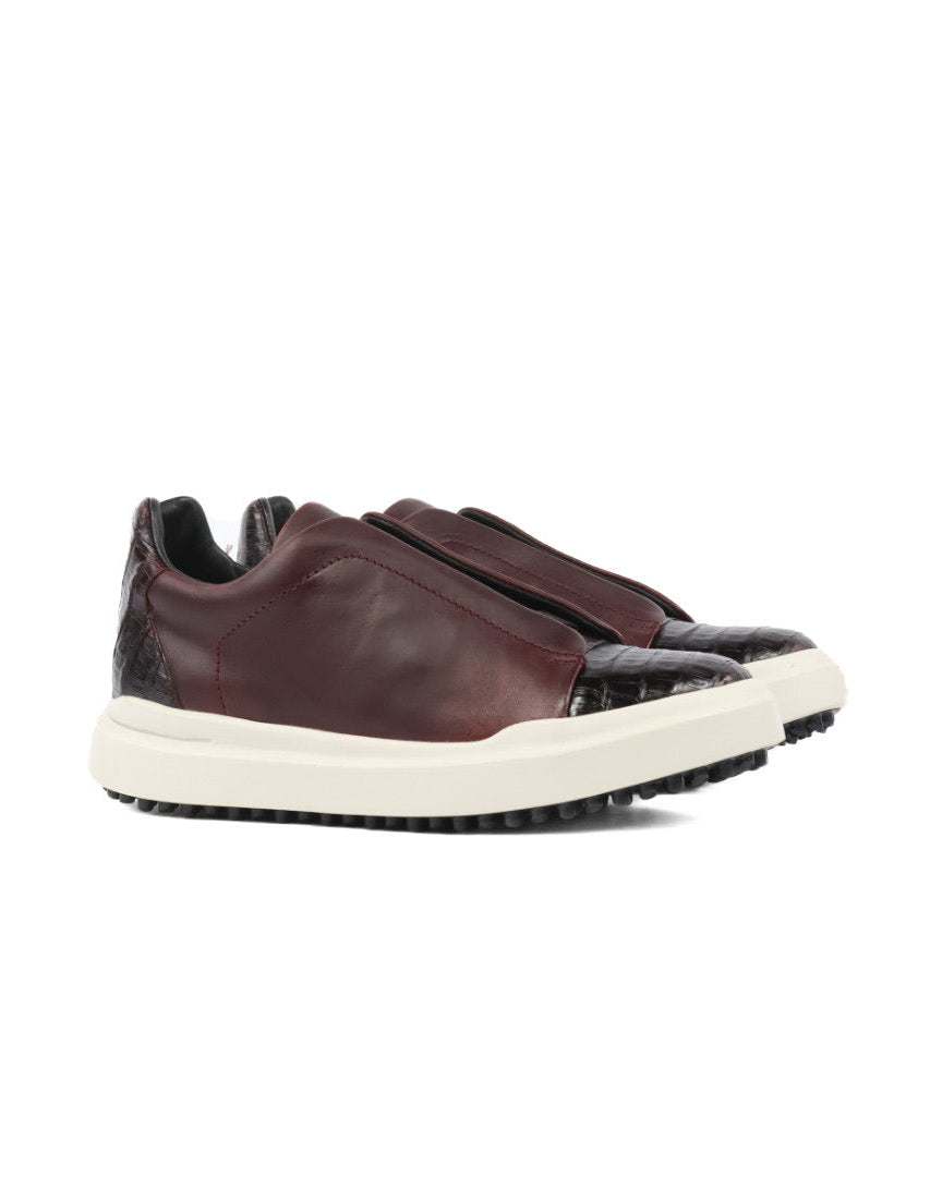 Mens Croc Leather Sneakers
