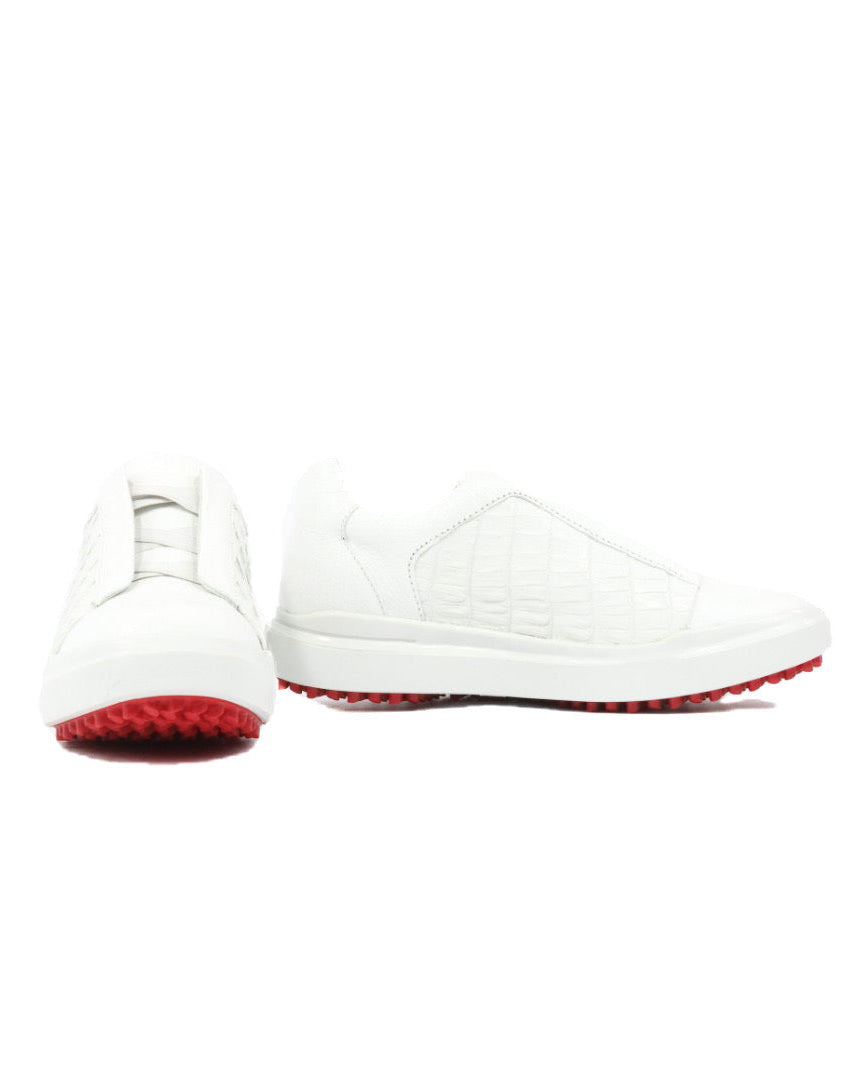 Mens Croc Leather Sneakers