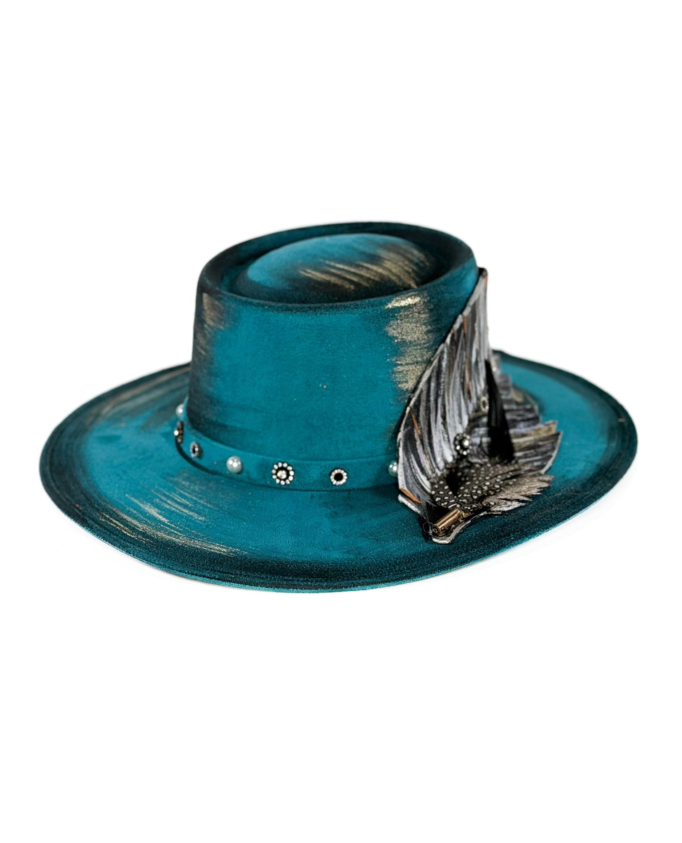 Deep teal — side view