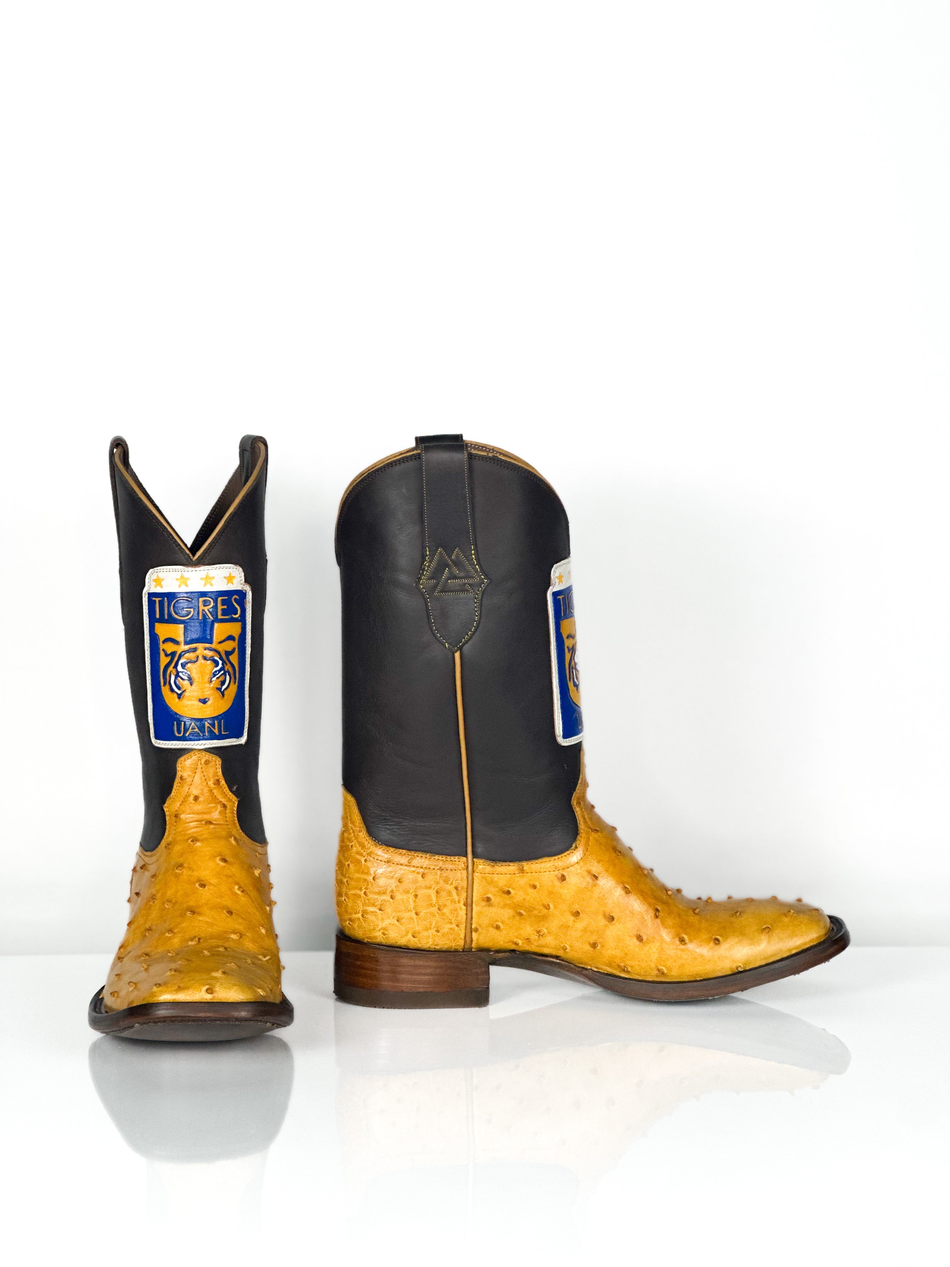 Team Boot — back view of handmade western boots