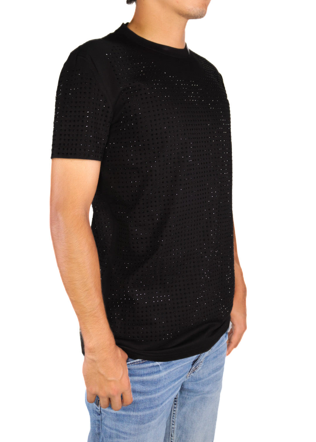 Diamonds-Shirt — leather detail