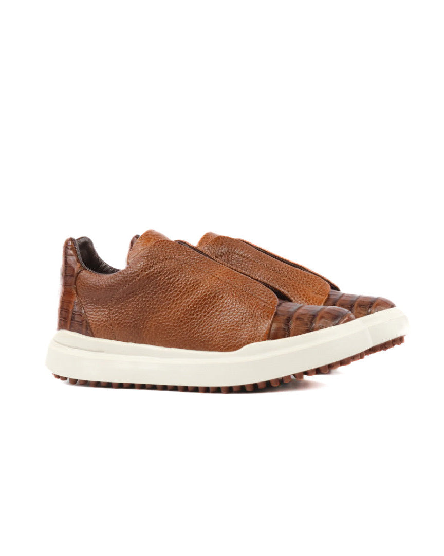 Mens Croc Leather Sneakers