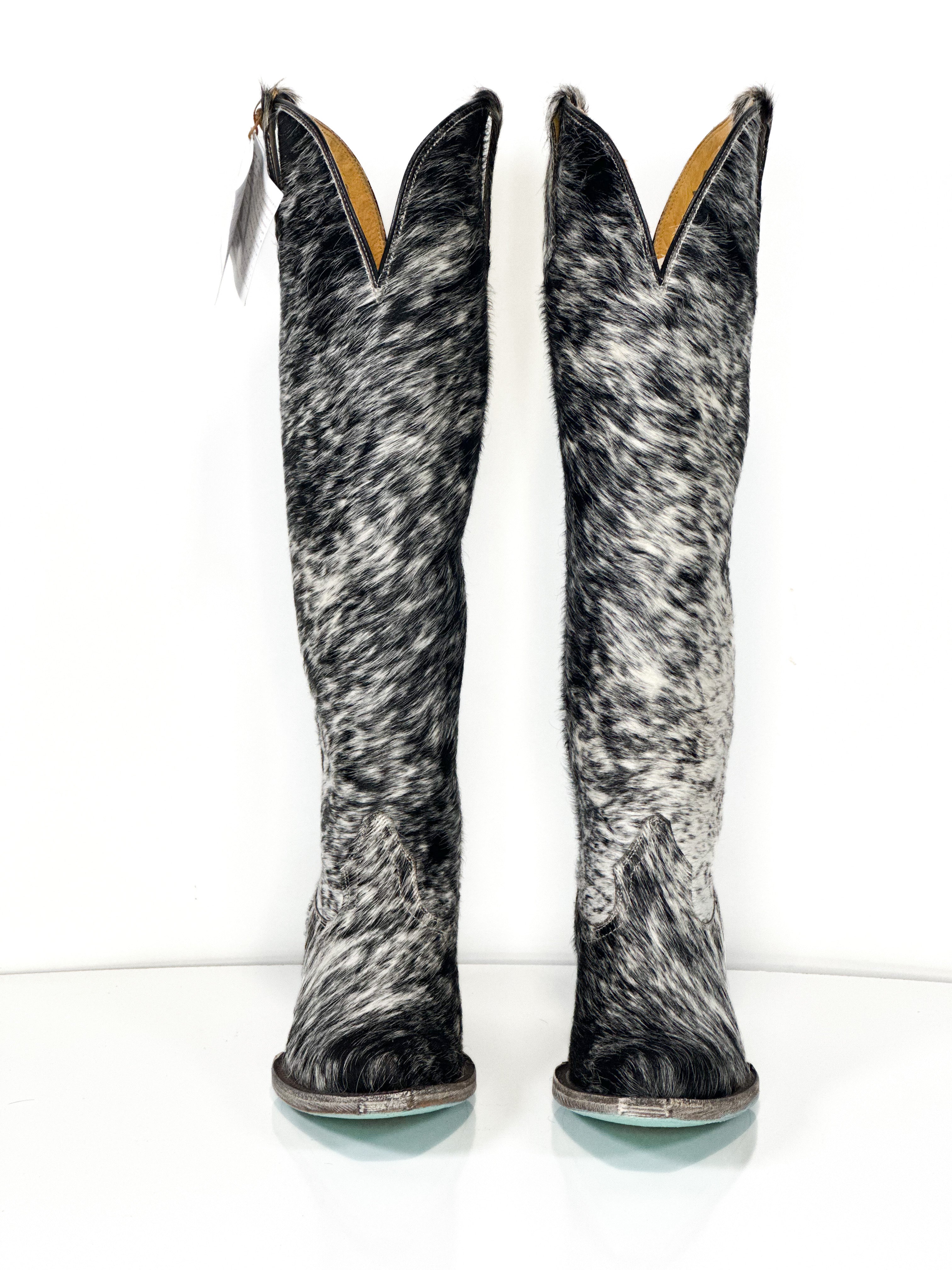 Azeri Cowhide Boot — top view of handmade western boots