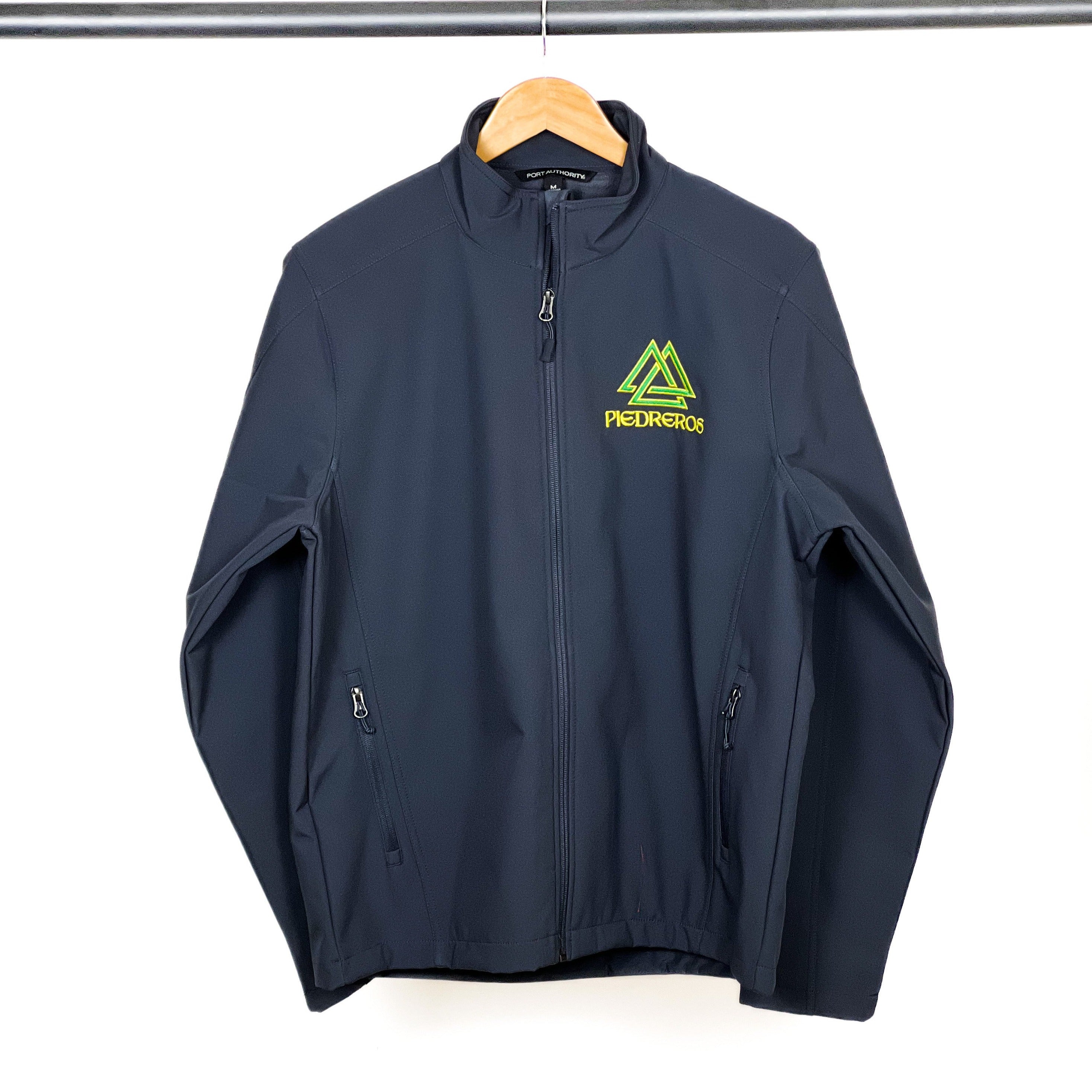 EMBROIDERED SKULL MEN'S LOGO JACKET — detail shot