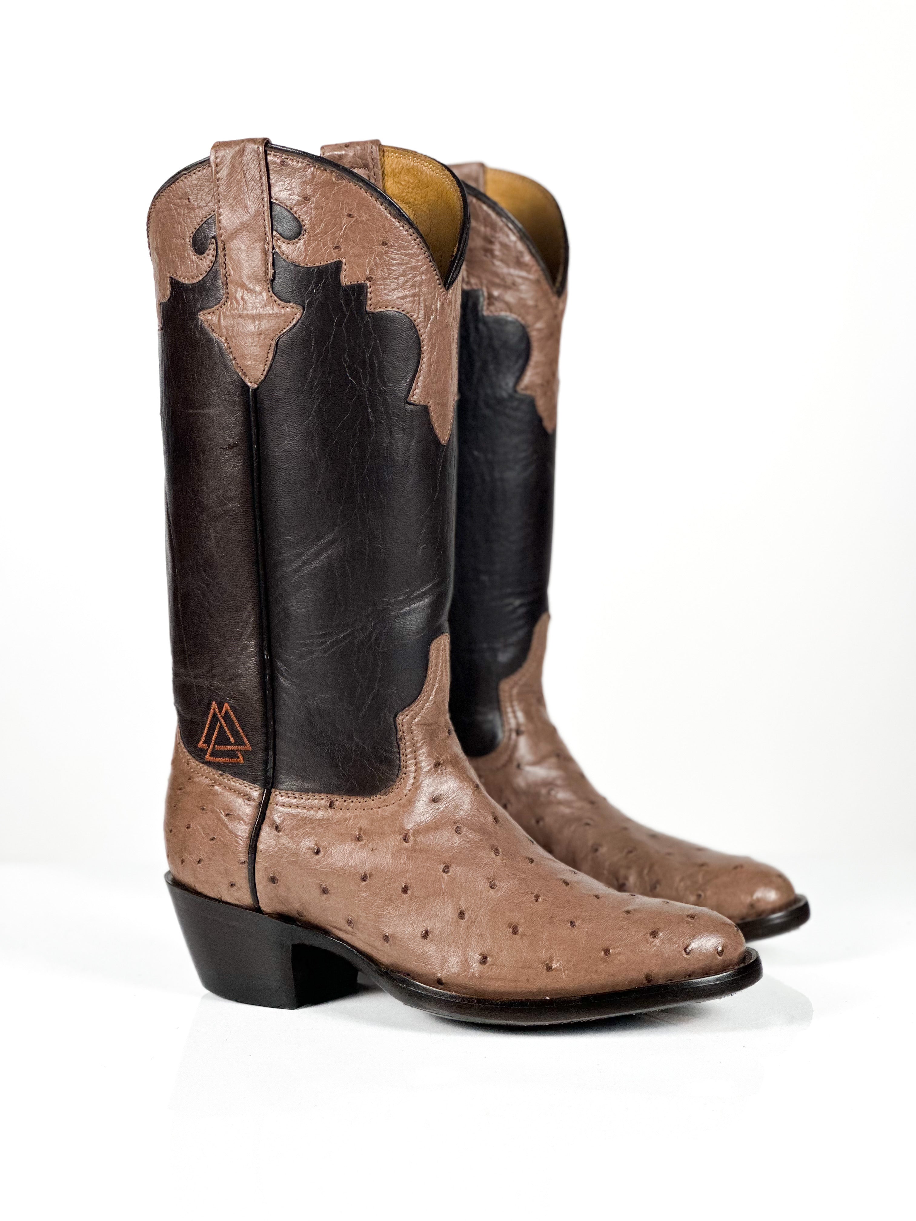 Ostrich- Abalone Boot — handmade ostrich boots by Cuadra Piedreros