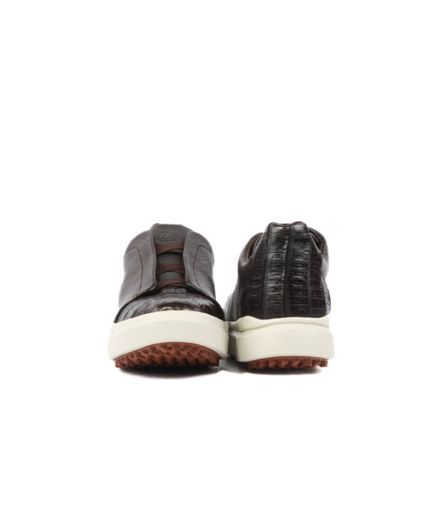 Mens Croc Leather Sneakers