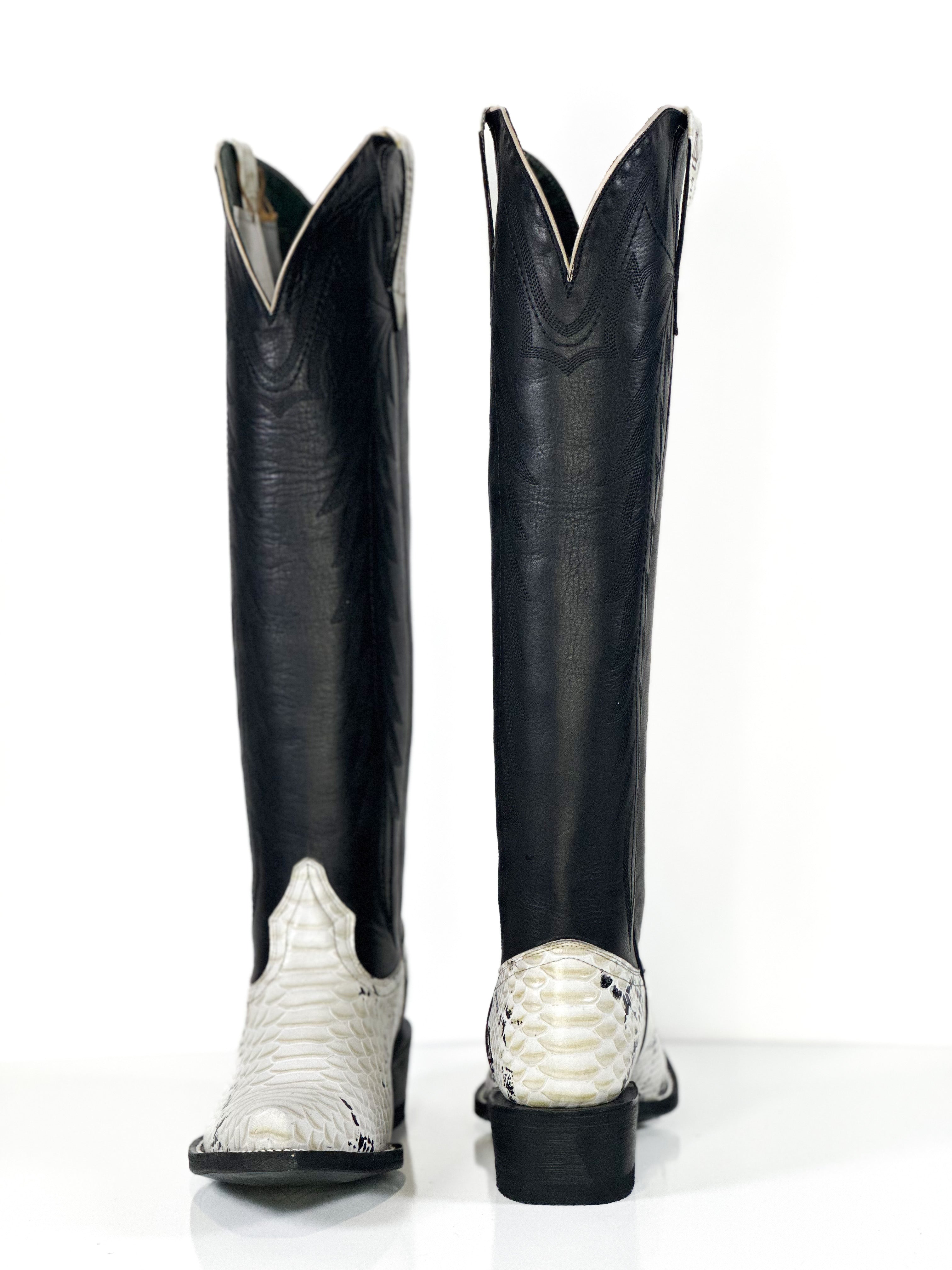Wendy Boots 7.5 — leather detail of handmade western boots