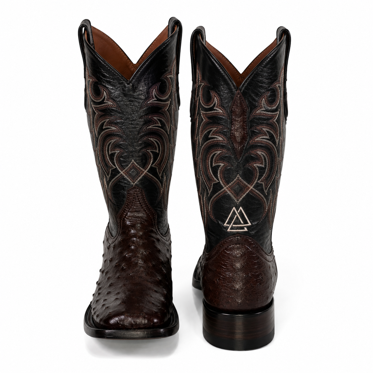 The Maxdale — Ostrich Square Toe Men's Cowboy Boot, detail view