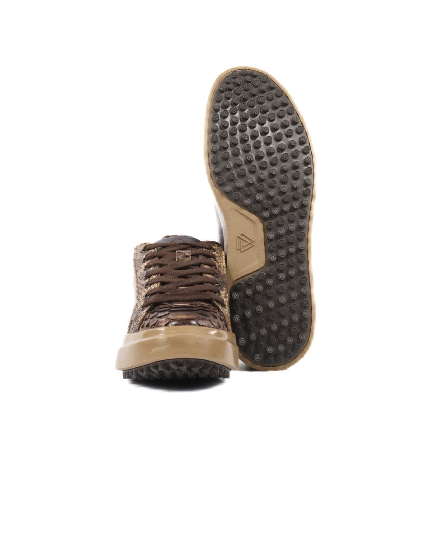 Mens Python Leather Sneakers