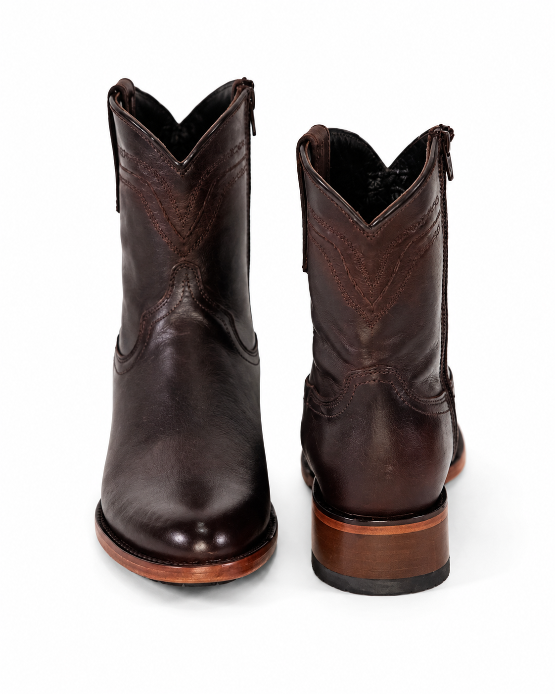The Pecos — Deer Leather Round Toe Men's Cowboy Boot, profile view