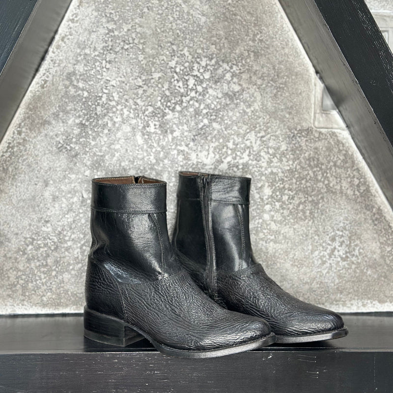 Obsidian Shadow Boots — handmade western boots by Cuadra Piedreros