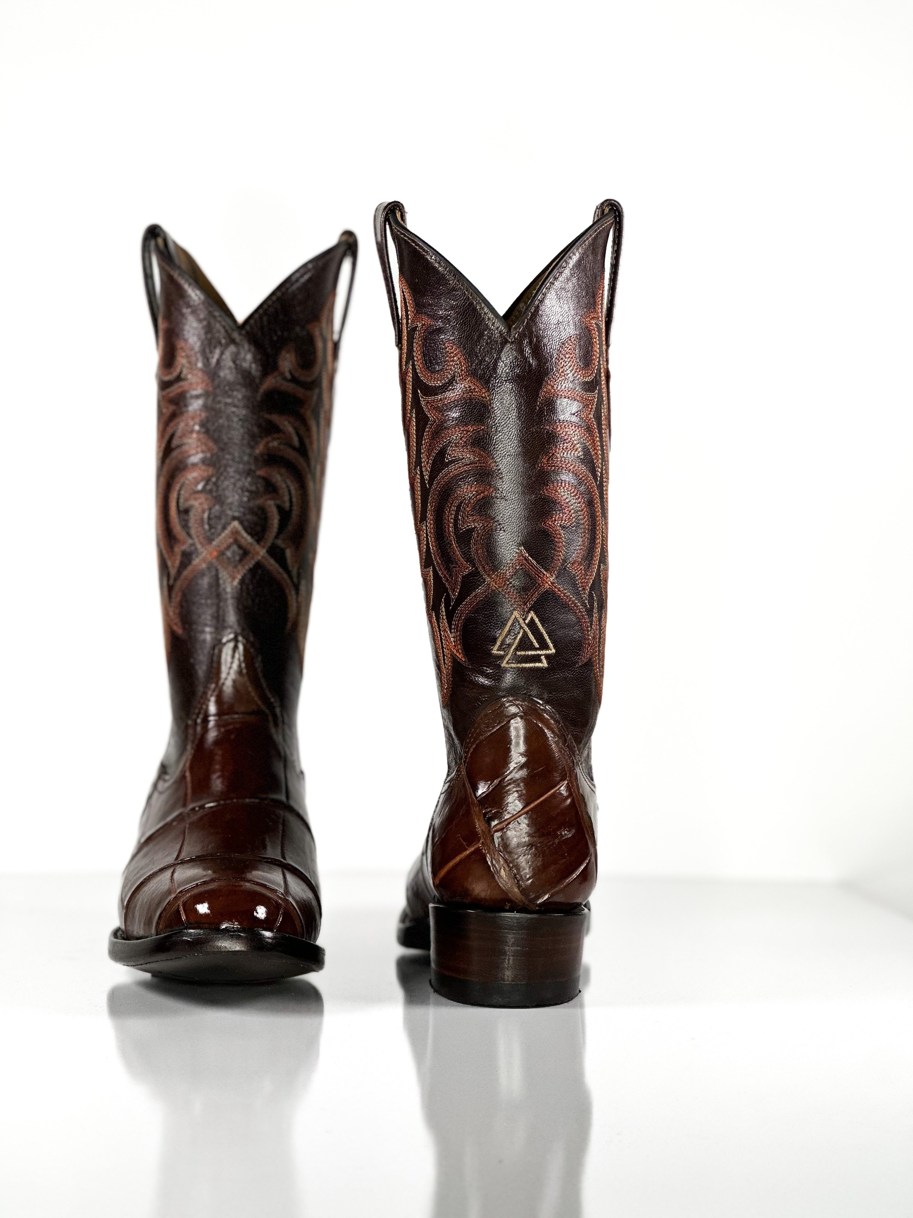 American Alligator-Choco Fire Stitch — angled view