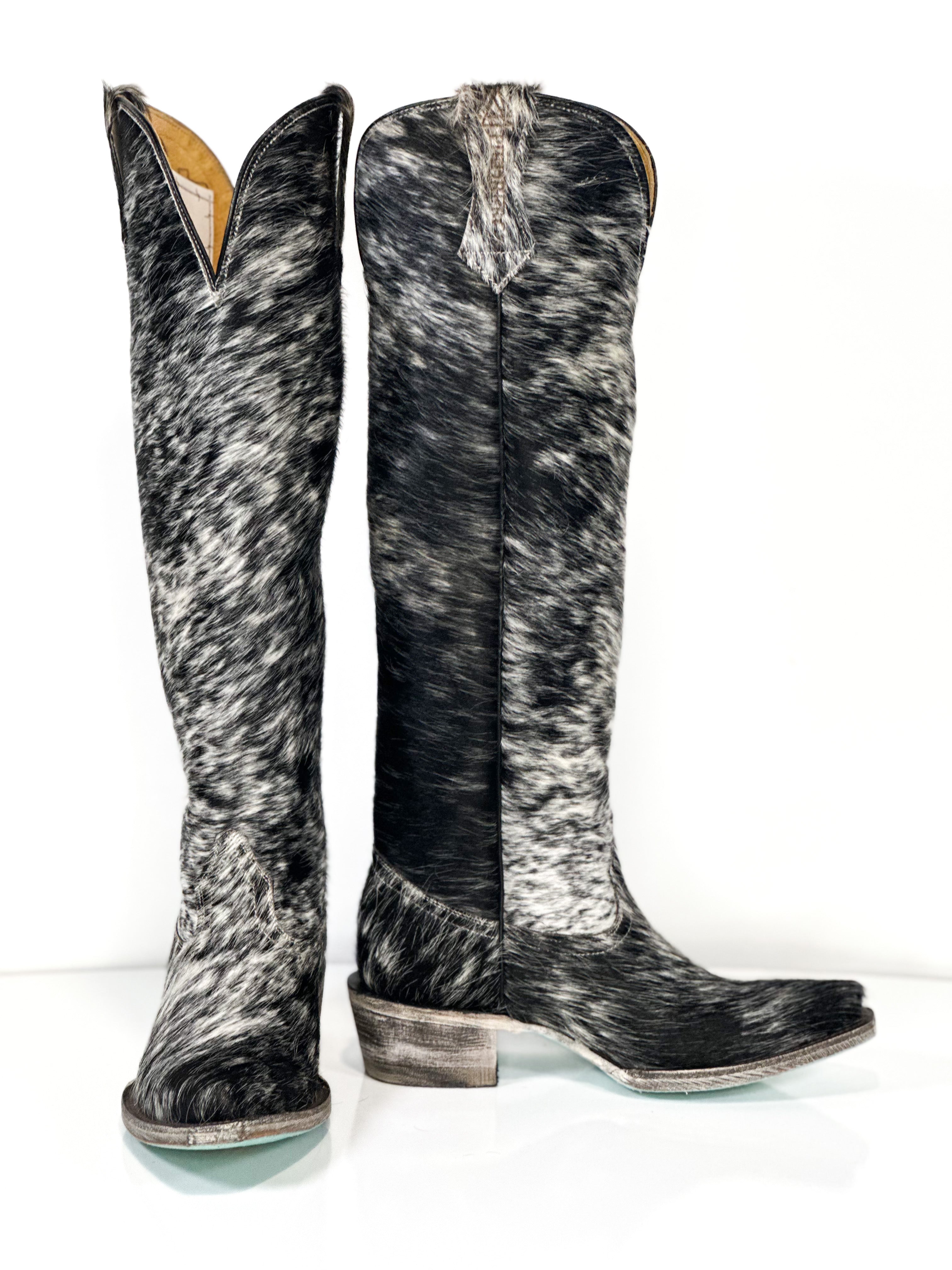 Azeri Cowhide Boot — close-up of handmade western boots