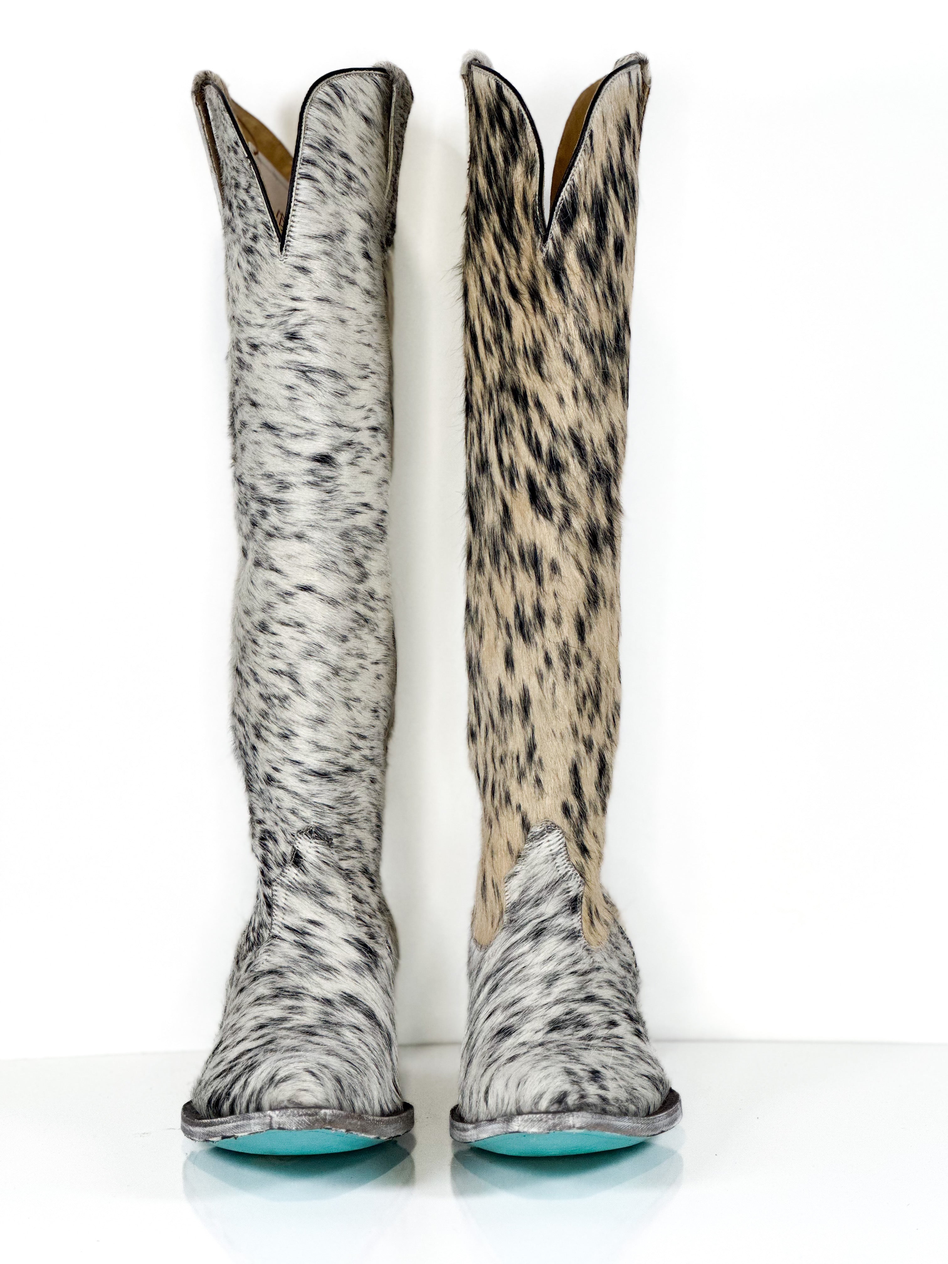 Azeri Cowhide Boot — back view of handmade western boots