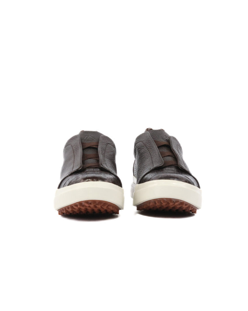 Mens Croc Leather Sneakers