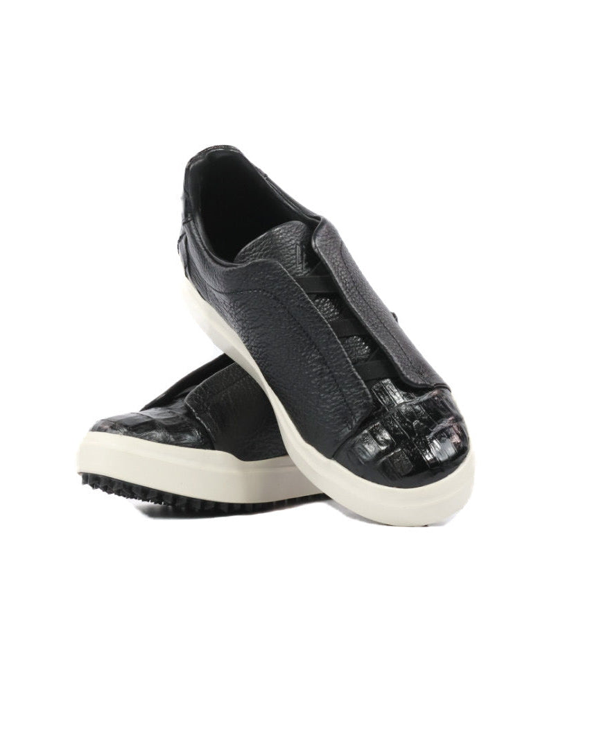 Mens Croc Leather Sneakers
