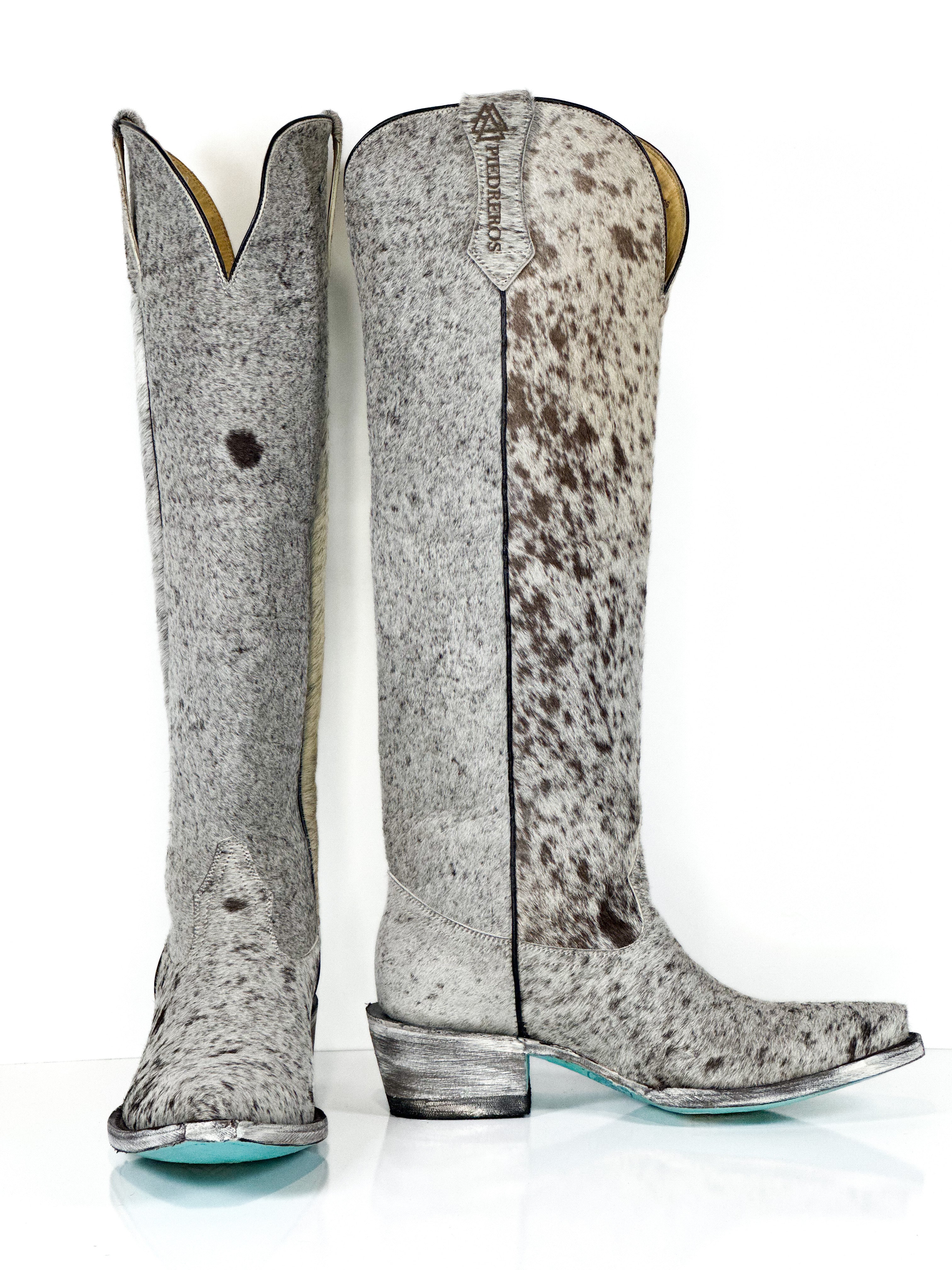 Azeri Cowhide Boot — angled view of handmade western boots