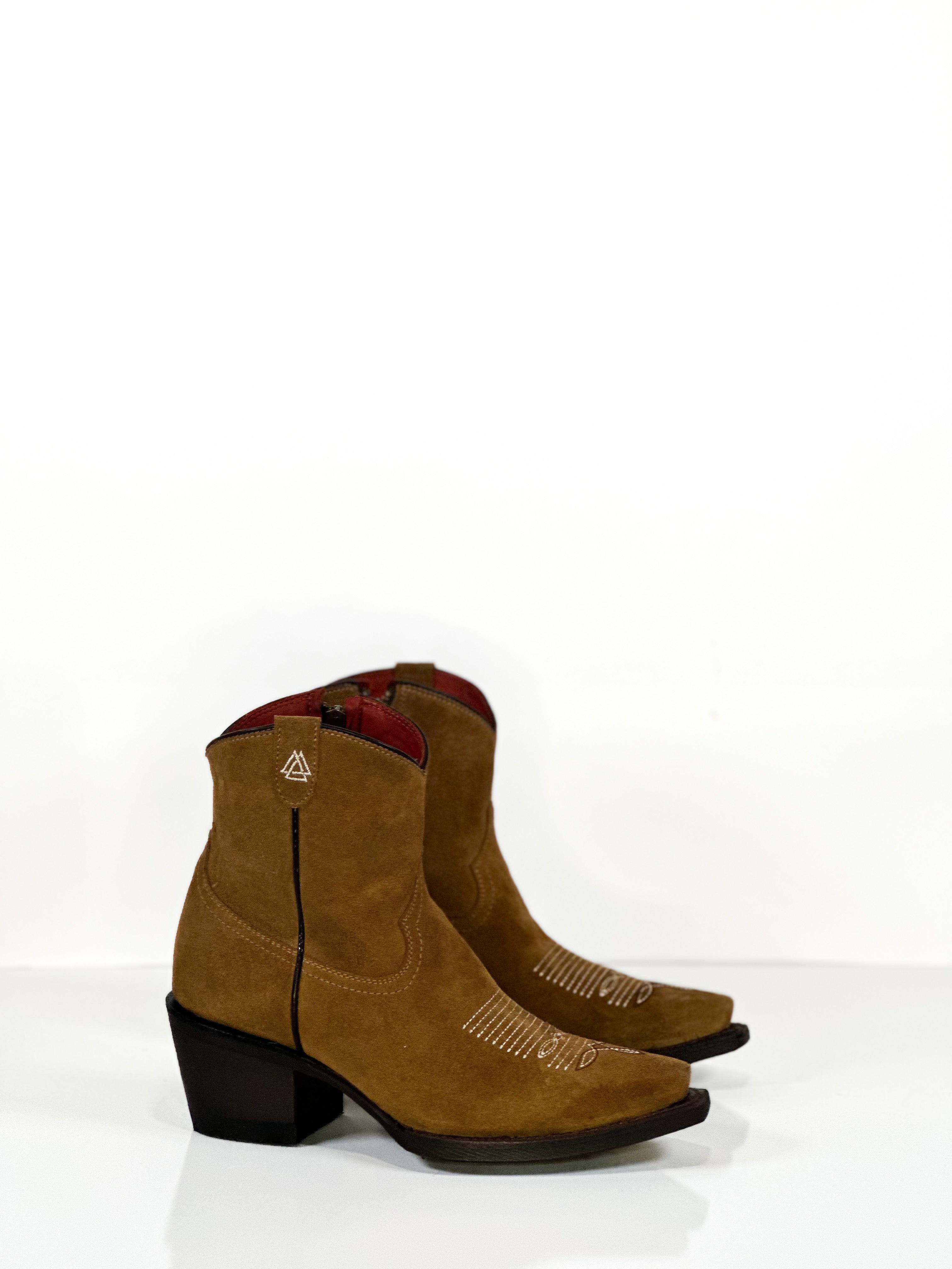 Cherokee Women's Ankle Booties — angled view of handmade western boots