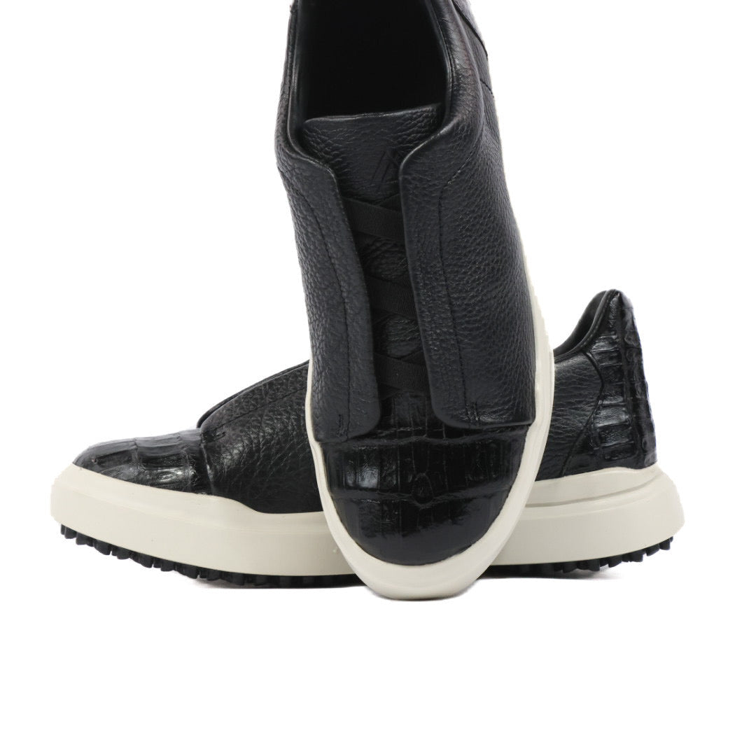 Mens Croc Leather Sneakers