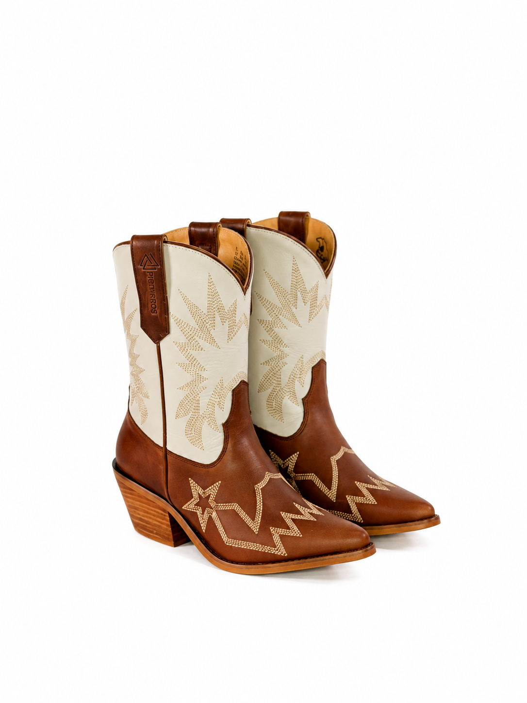 The Pilar — Leather Women's Cowboy Boot, front and side view