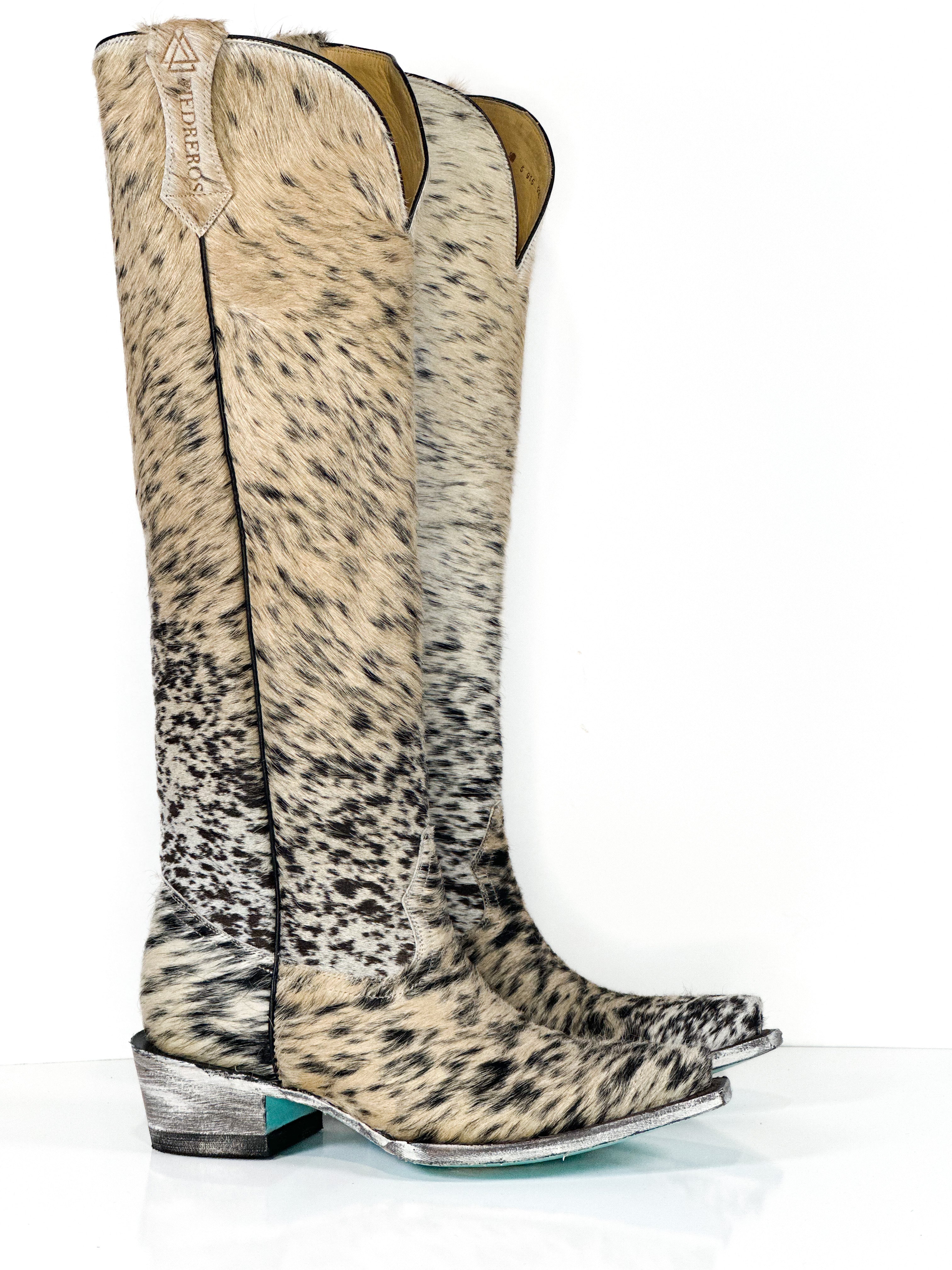 Azeri Cowhide Boot — top view of handmade western boots