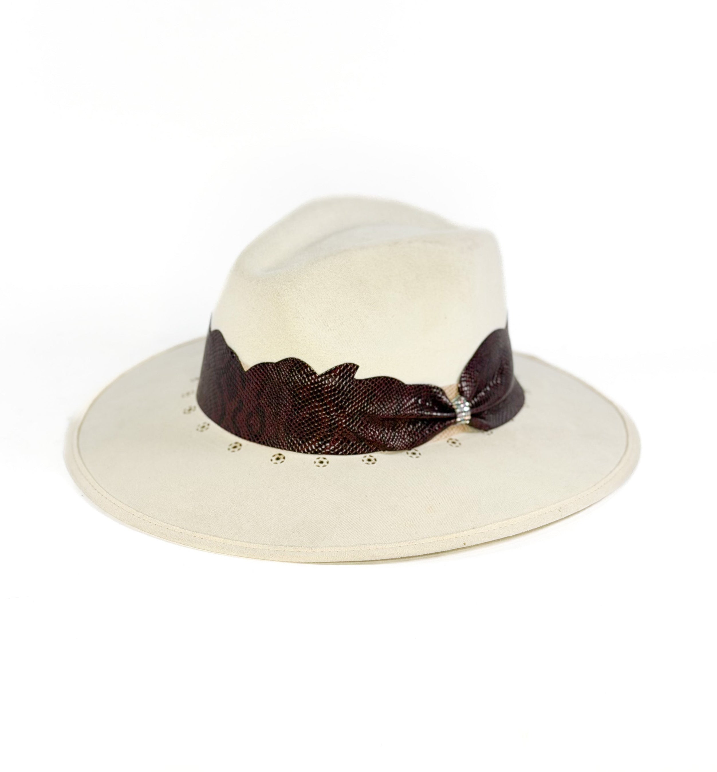 Porter Dark Ribbon Hat — side view of Cuadra Piedreros cap