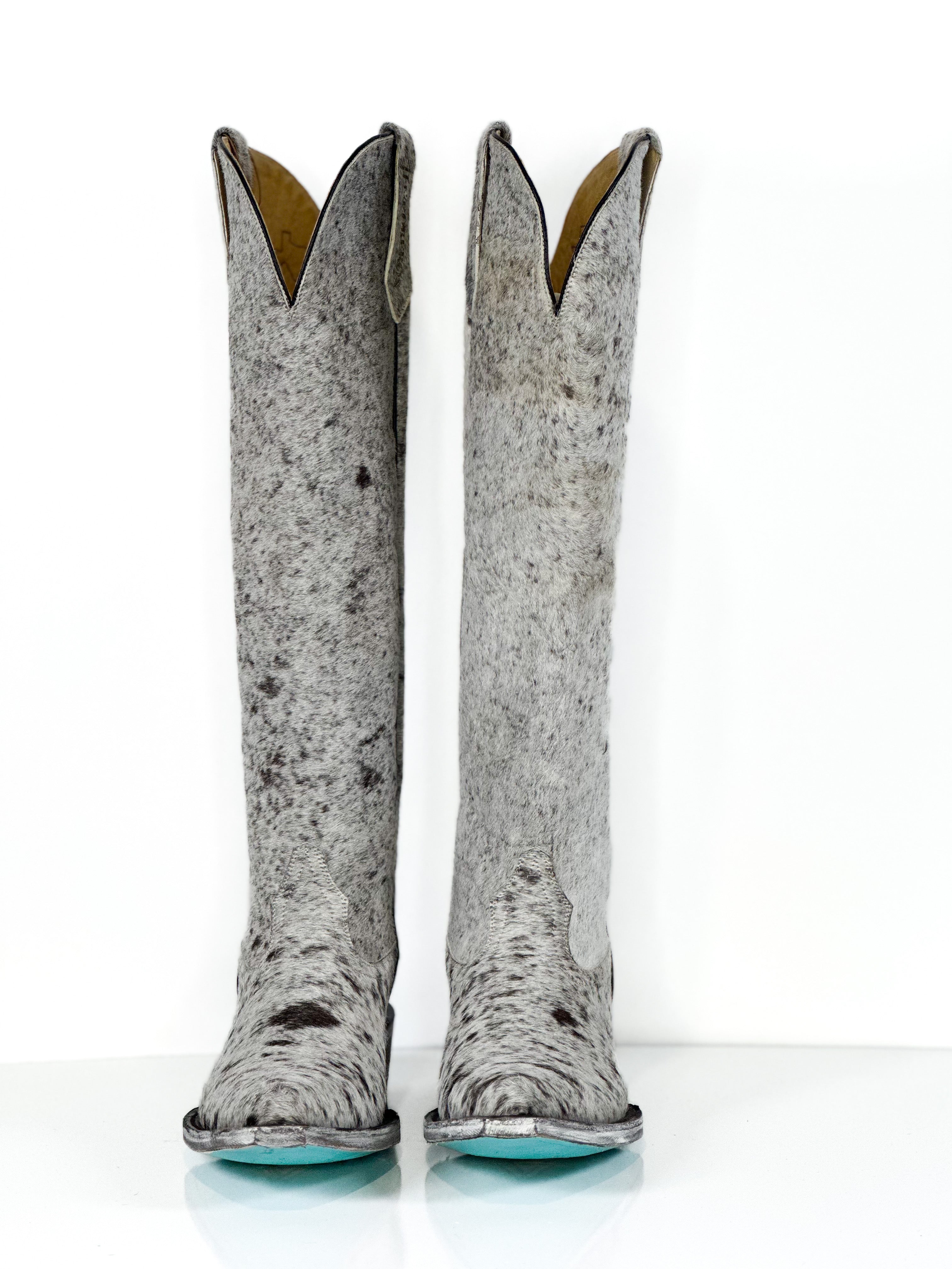 Azeri Cowhide Boot — inside view of handmade western boots