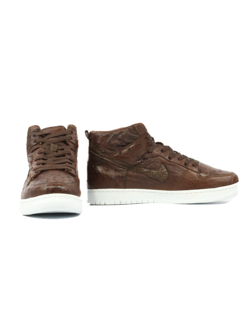 Mens Ostrich Leather Sneakers