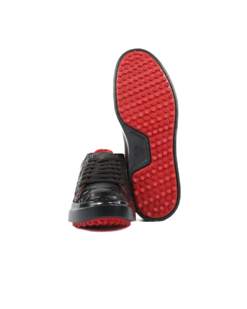 Mens Python Leather Sneakers