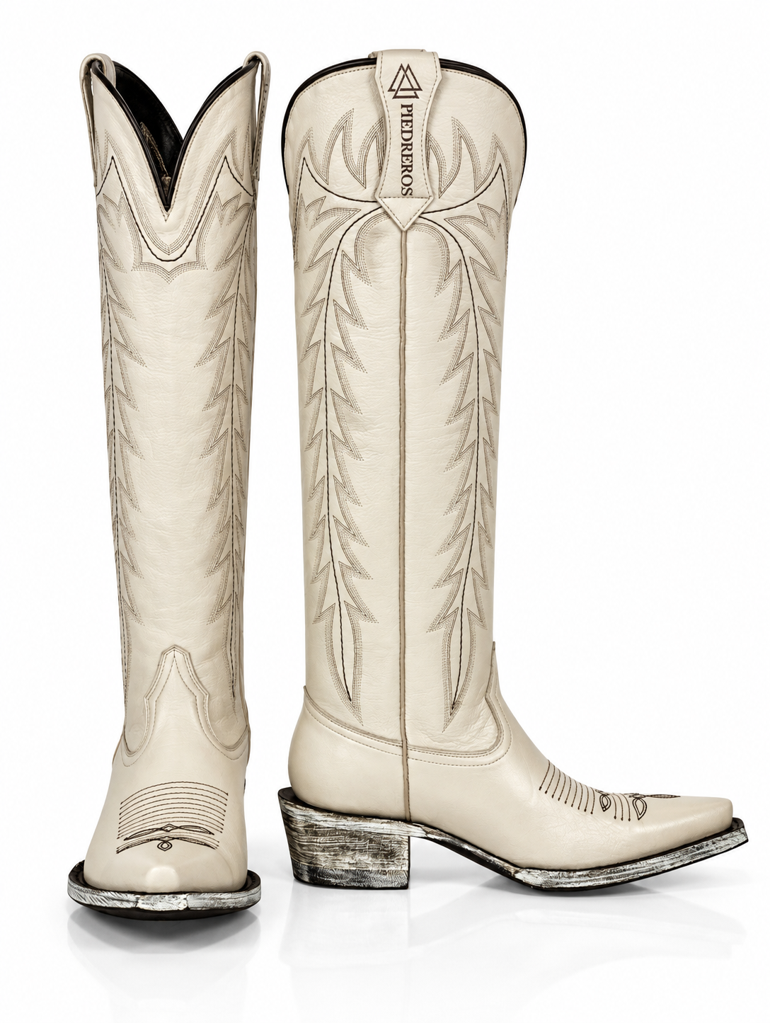The Wendy — Leather Women's Cowboy Boot, front and side view