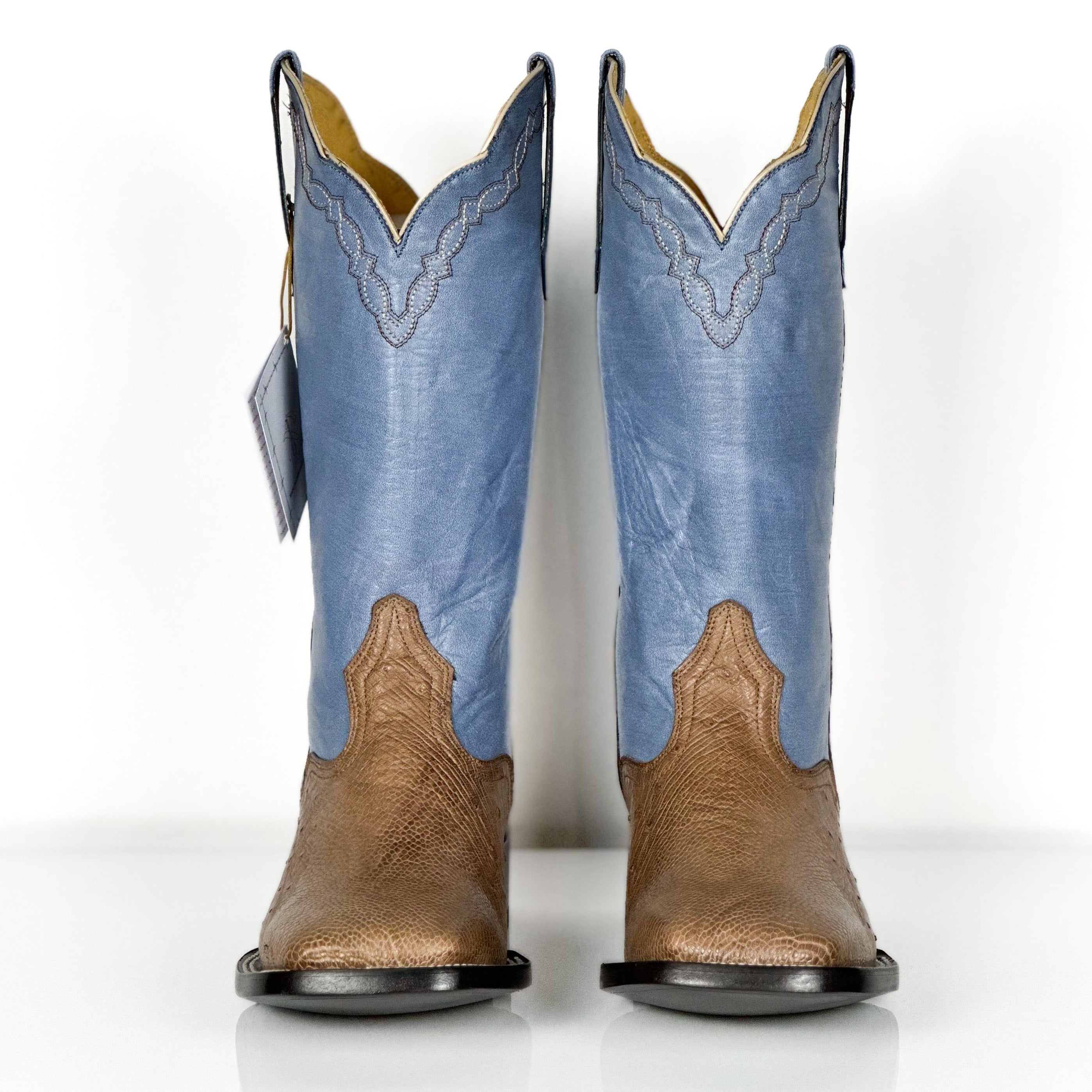 Men's Ostrich- Blue skin — side view