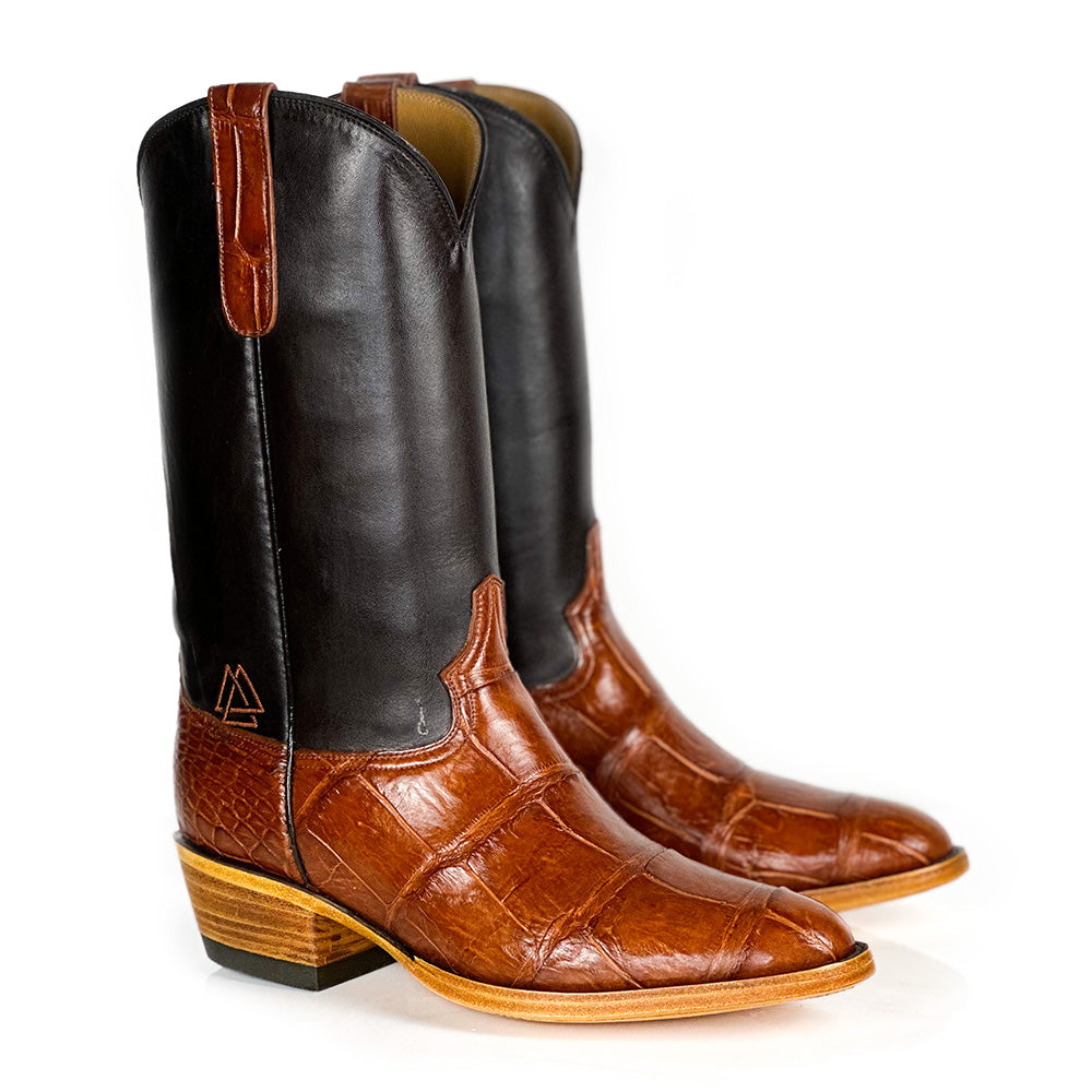 American Alligator- Bronze Boot — handmade American Alligator boots by Cuadra Piedreros