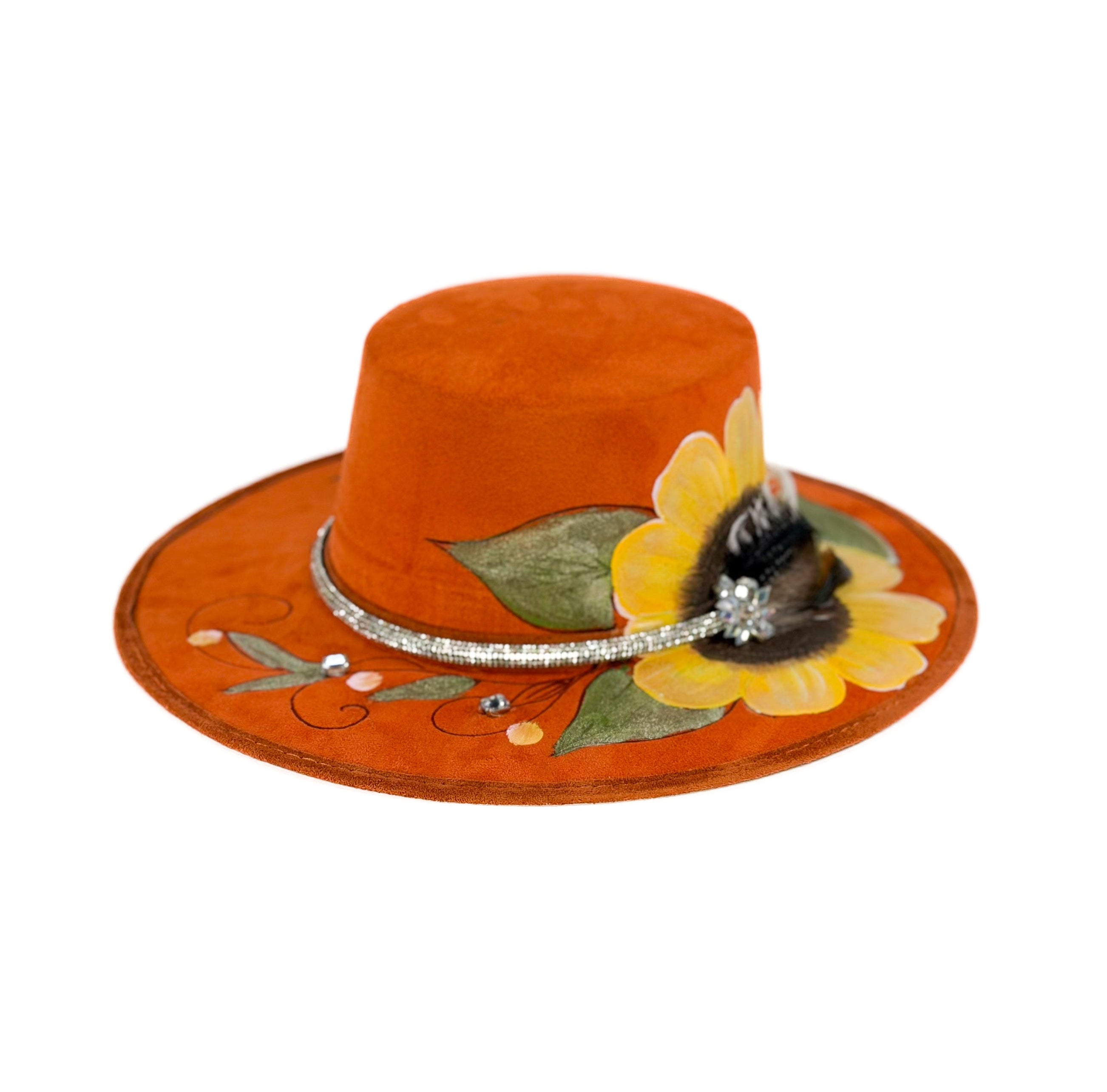 Calhoun sunflower Hat — side view of Cuadra Piedreros cap