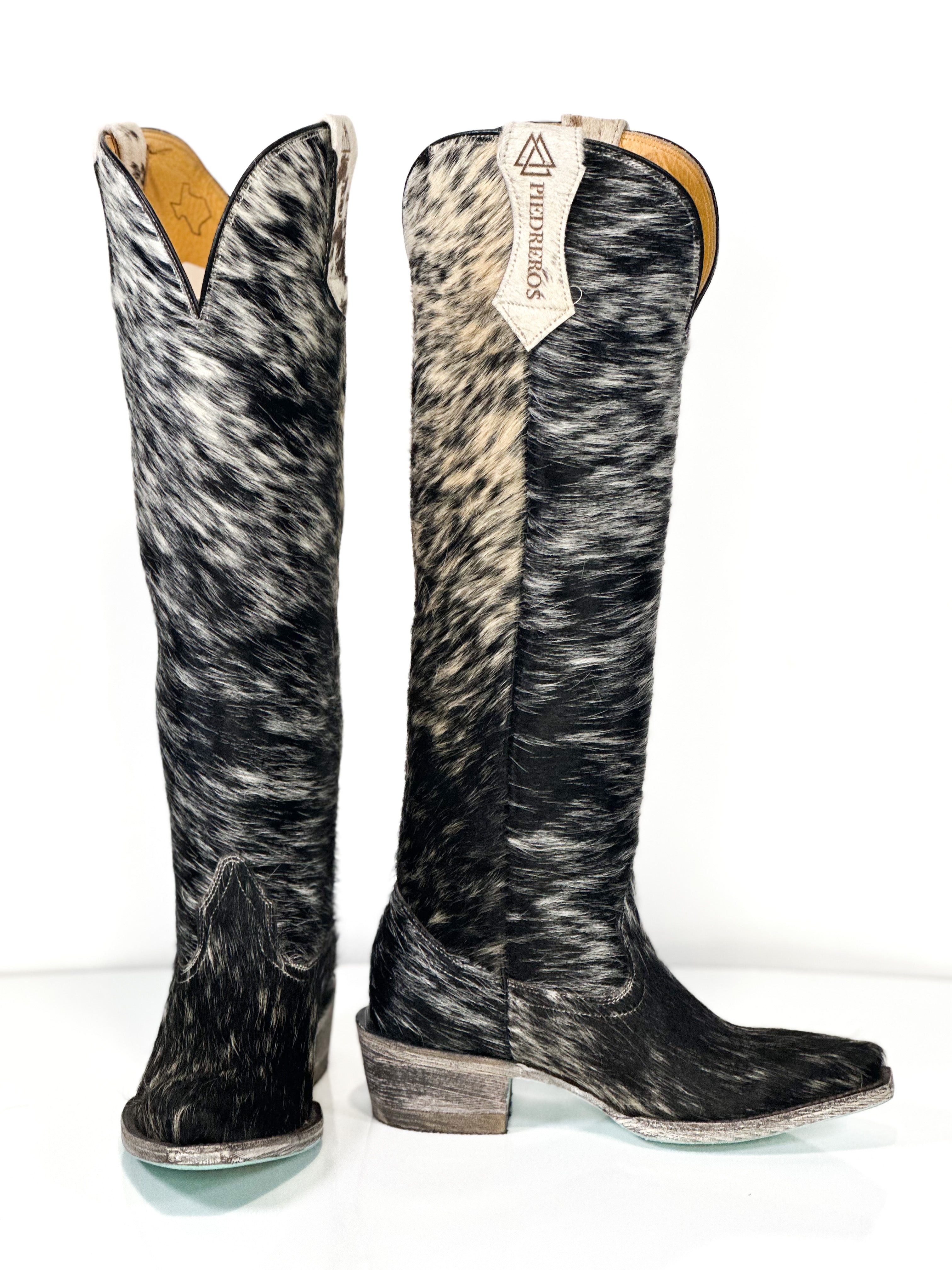 Azeri Cowhide Boot — detail shot of handmade western boots