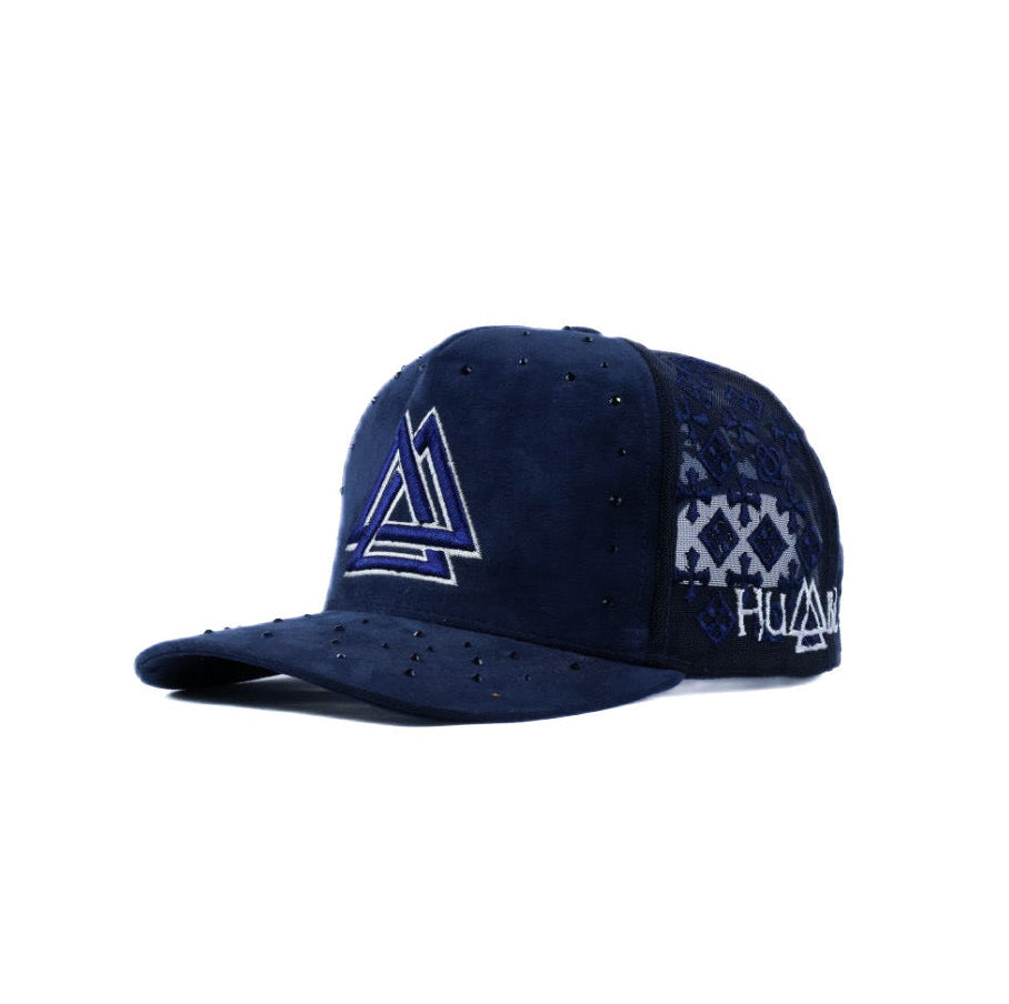Suede Tri Figure Mesh Cap