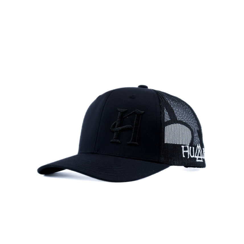 black mesh cap with humble logo
