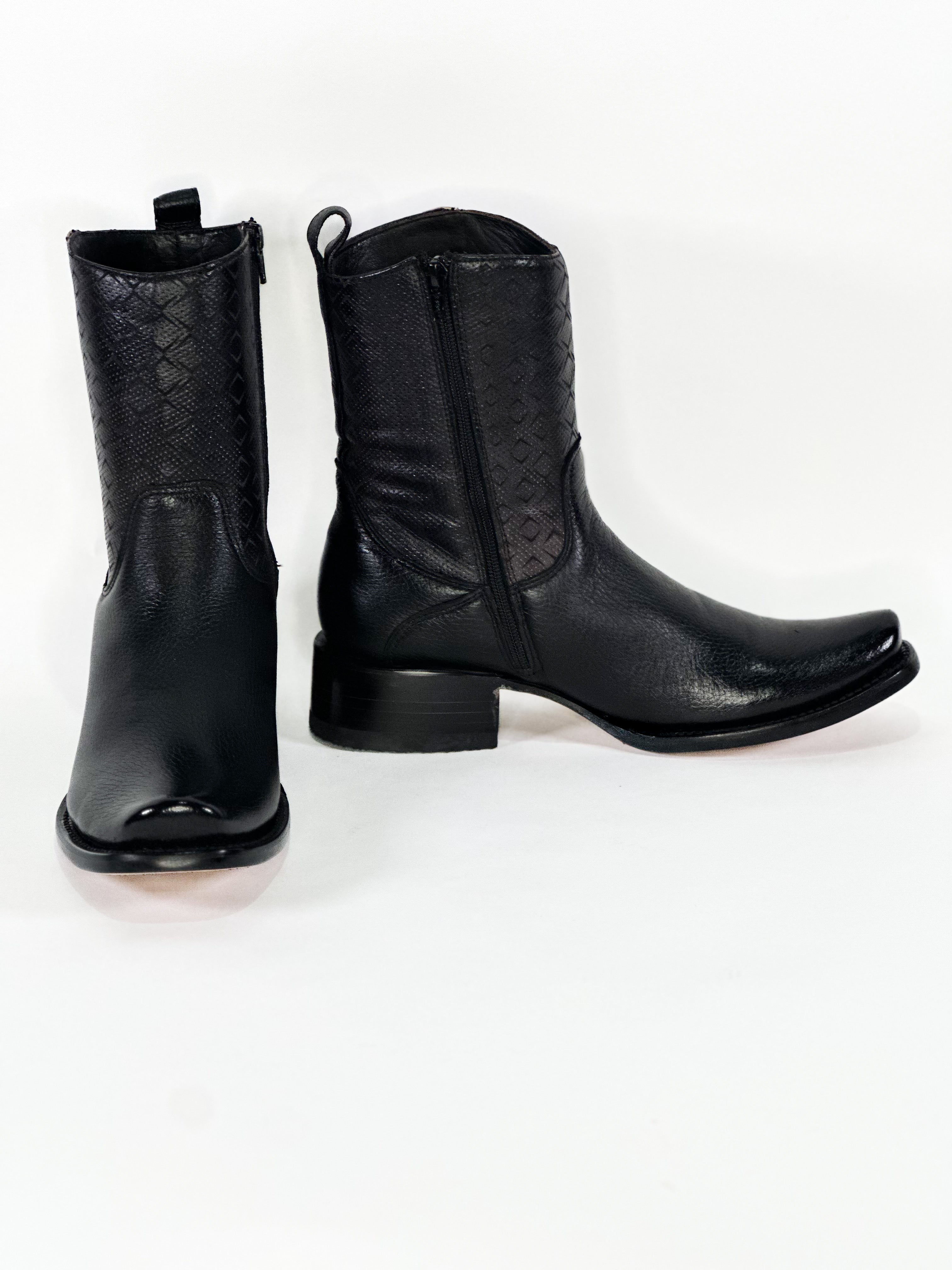 Deer San Vittorio Ankle Boot — detail shot of handmade western boots