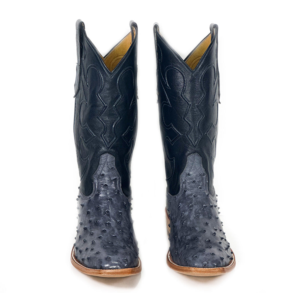 Blü Ostrich Boot — detail shot of handmade ostrich boots