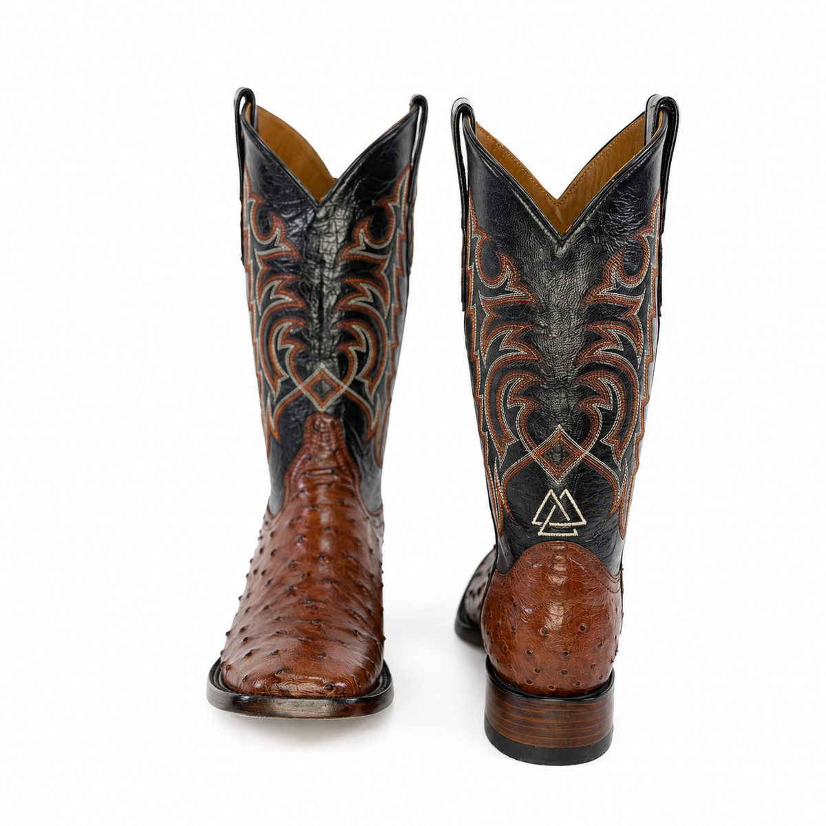 The Maxdale — Ostrich Square Toe Men's Cowboy Boot, angled view