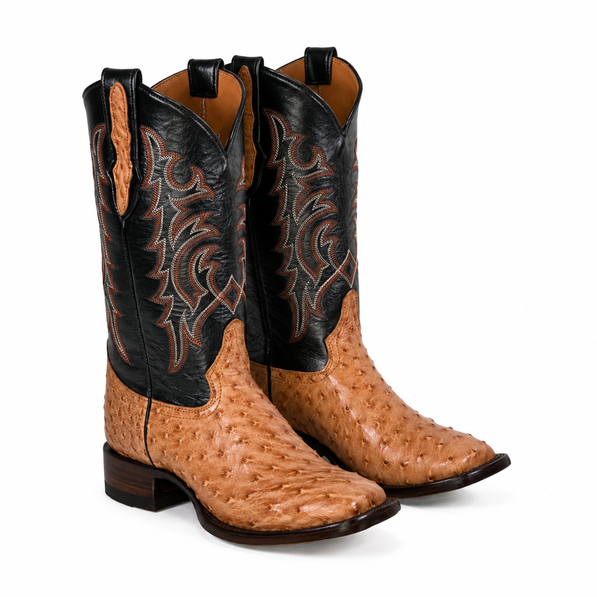 The Maxdale — Ostrich Square Toe Men's Cowboy Boot, profile view