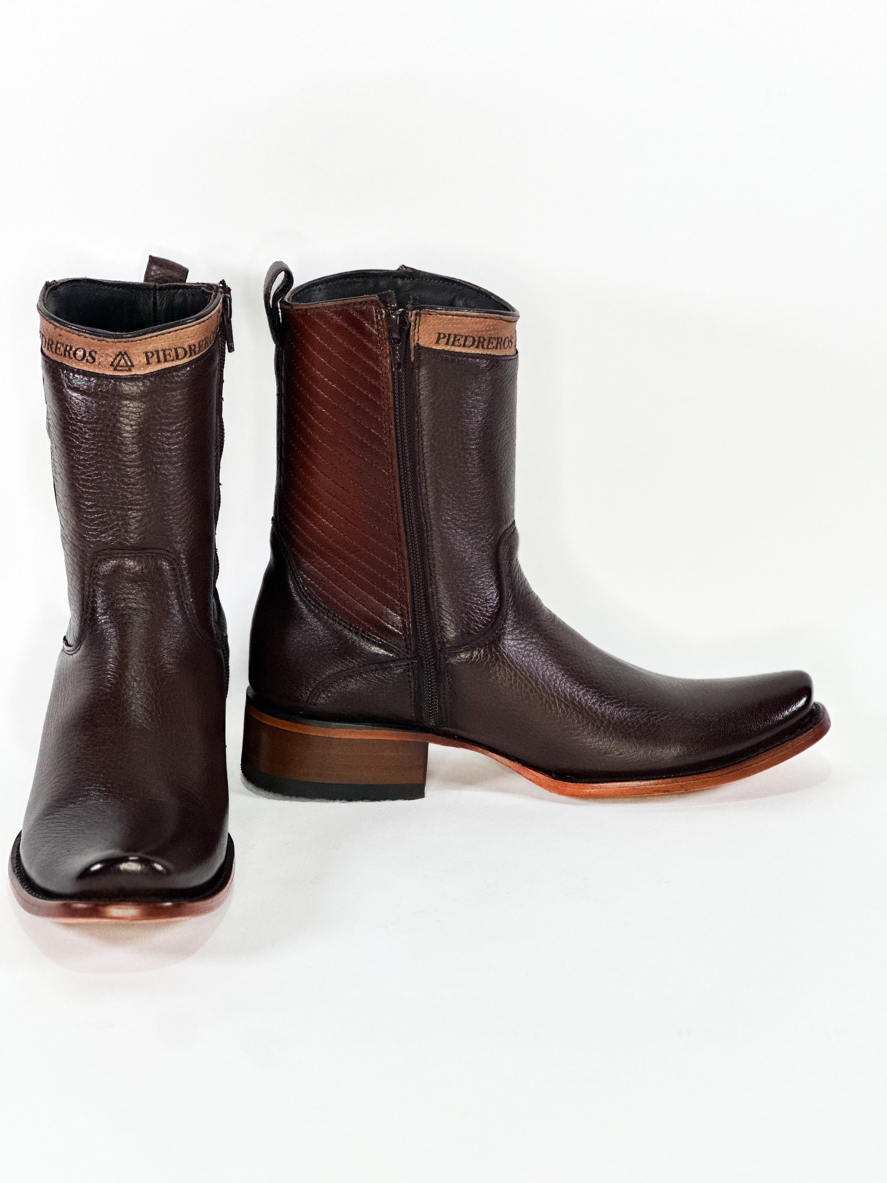 Deer Monte Carlo Ankle Boot — top view of handmade western boots