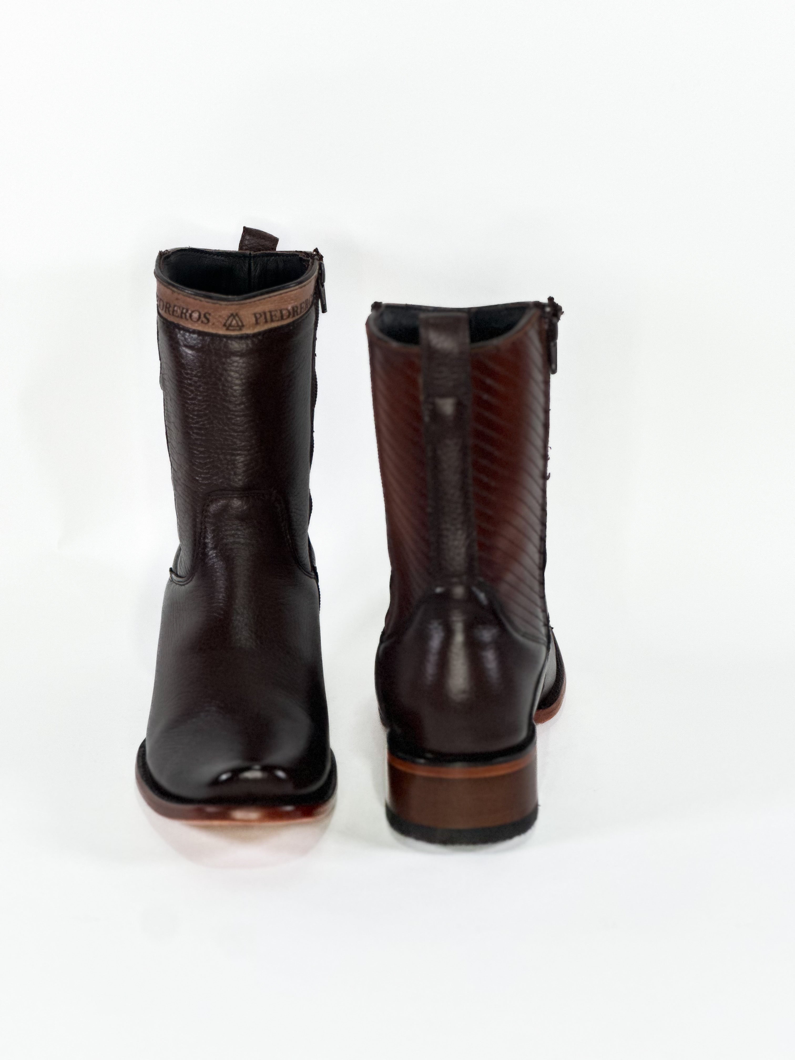 Deer Monte Carlo Ankle Boot — close-up of handmade western boots