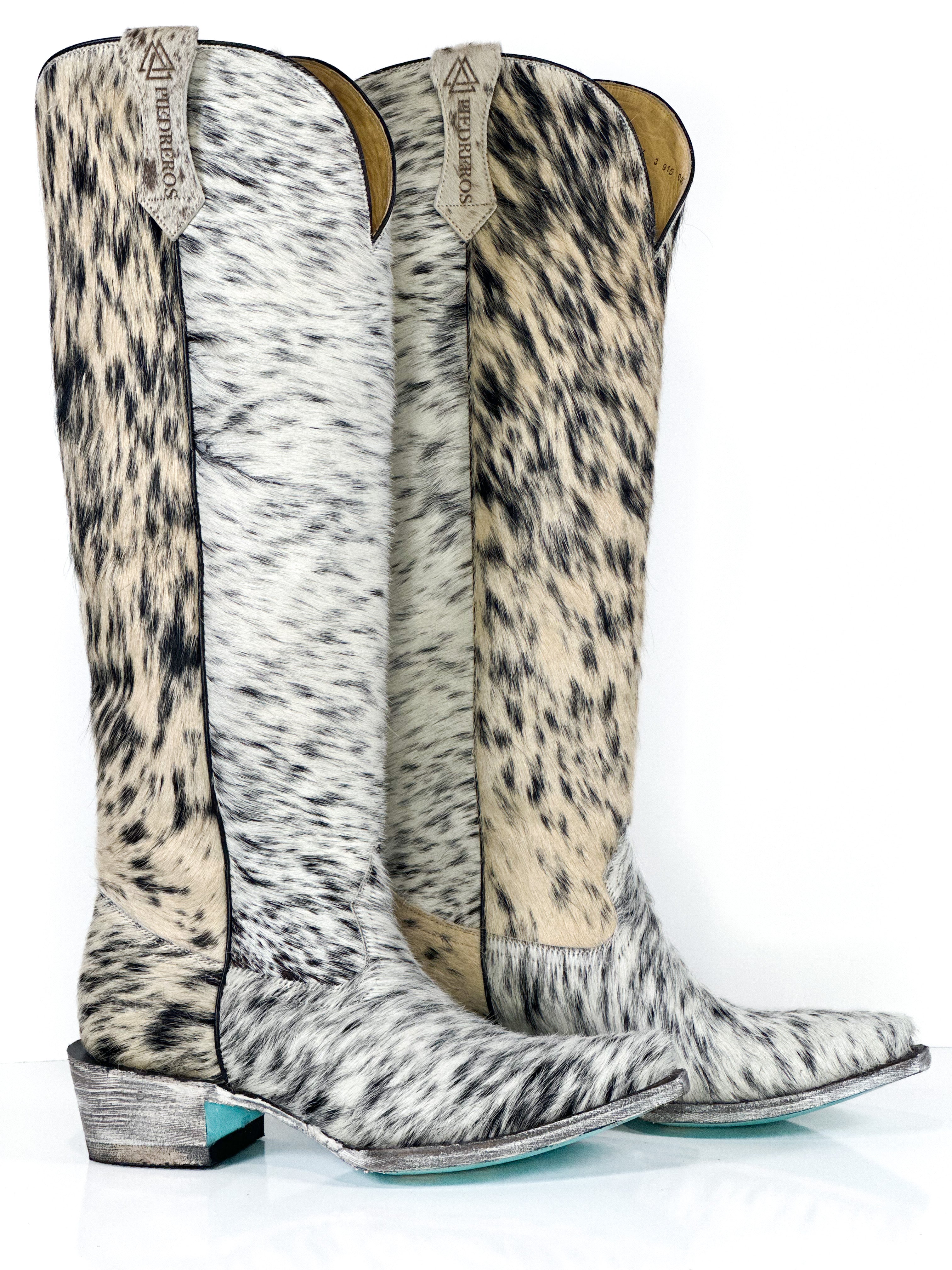 Azeri Cowhide Boot — close-up of handmade western boots