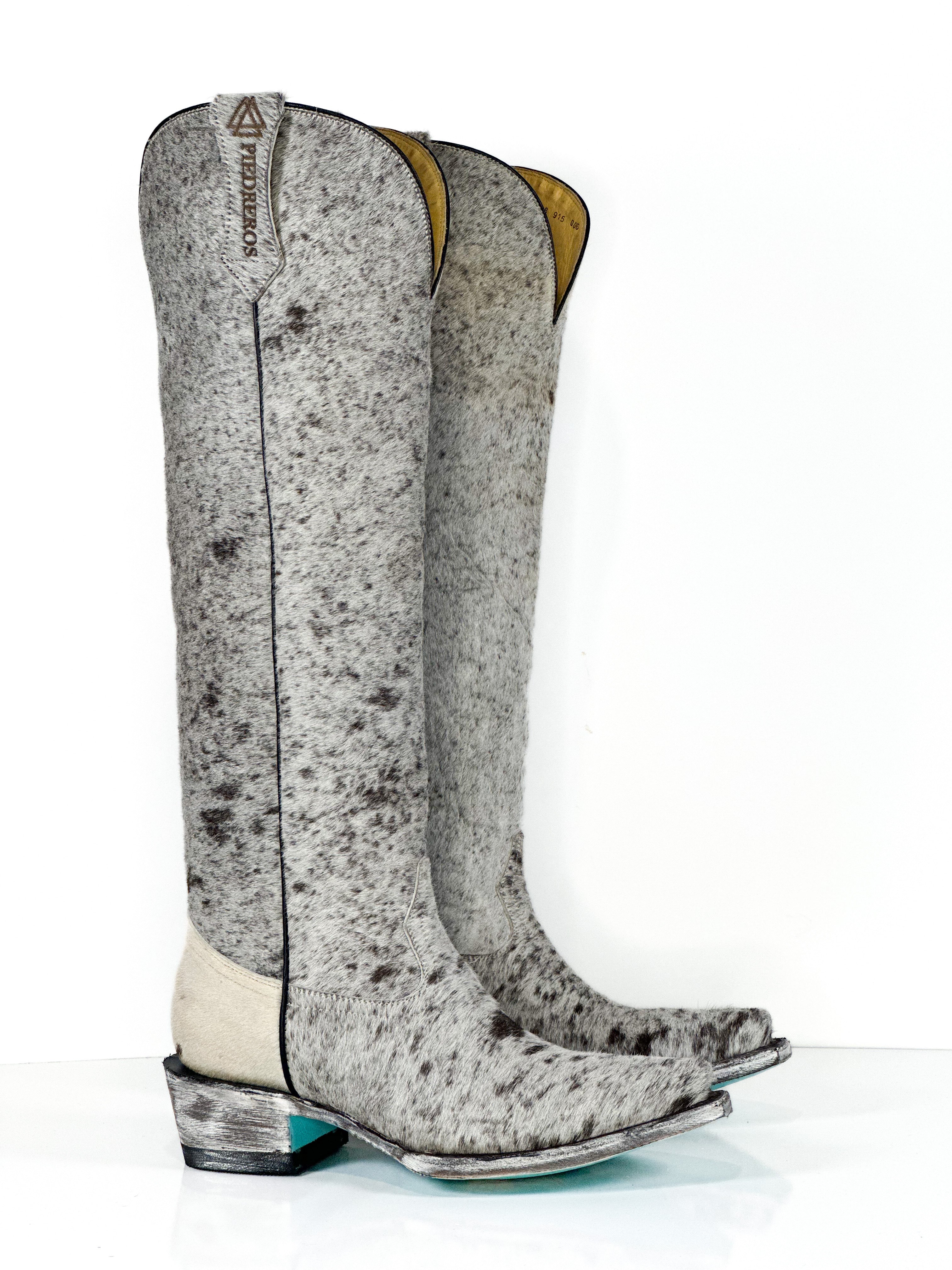 Azeri Cowhide Boot — side view of handmade western boots